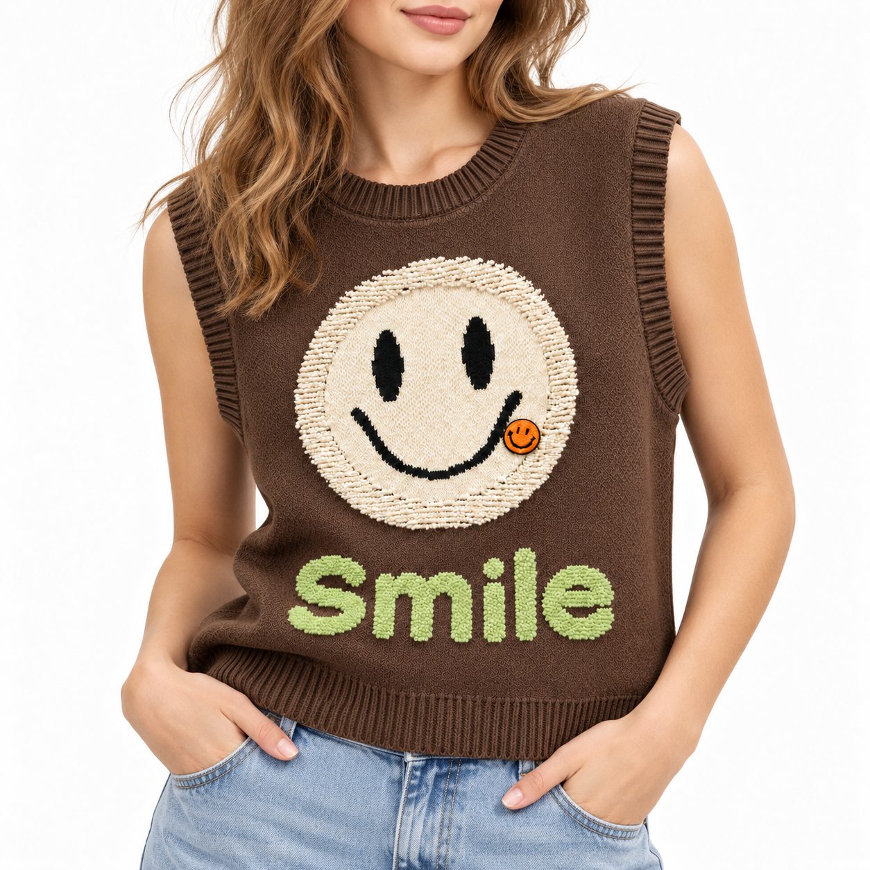 Good Mood Oversized Sweater Vest