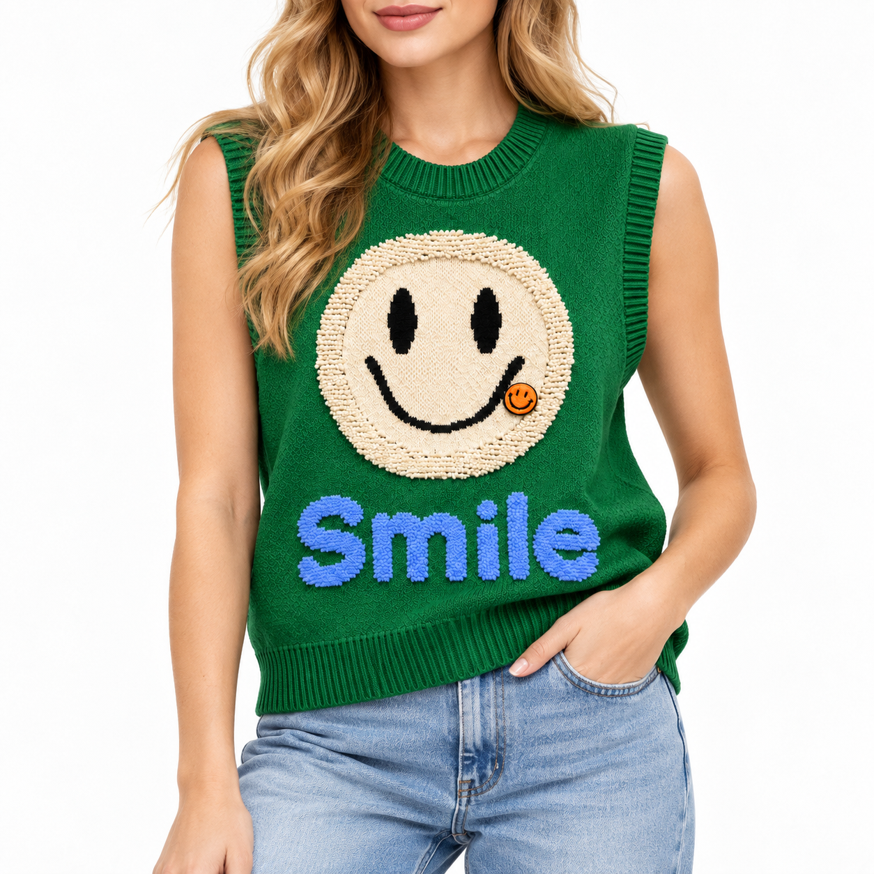 Good Mood Oversized Sweater Vest