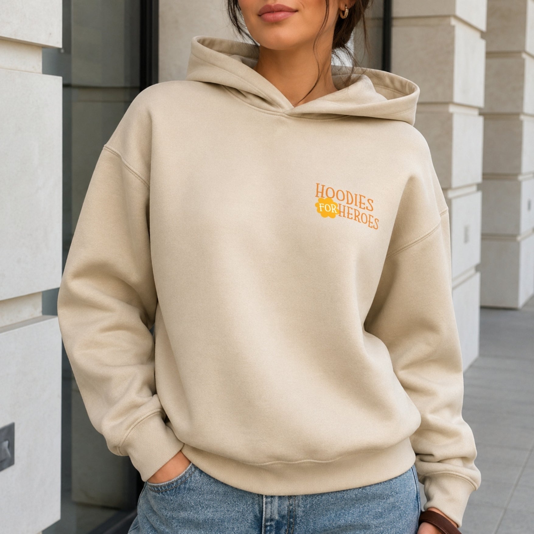 Damn Resilient Hoodie - Warm Sand Front