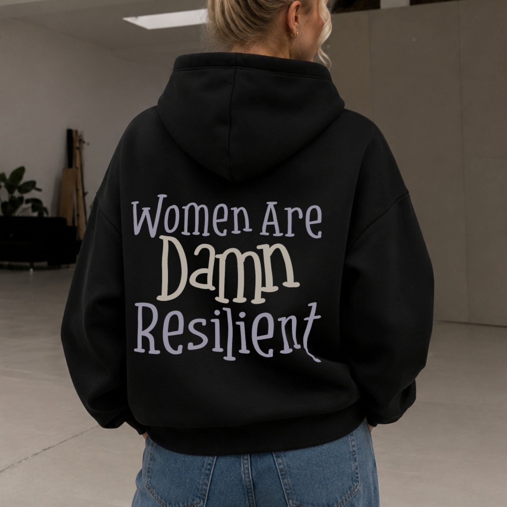 Damn Resilient Hoodie - Black Back