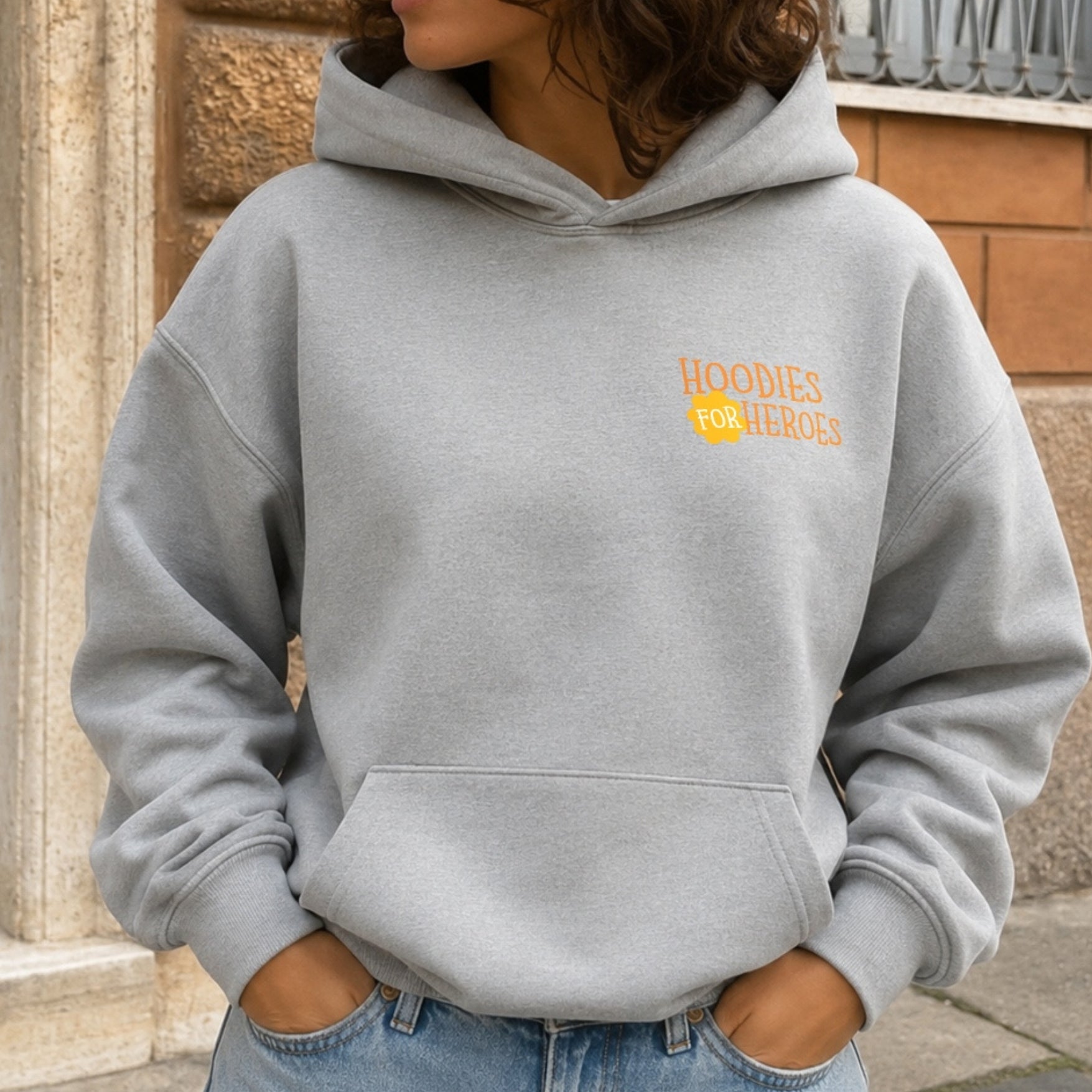 Damn Resilient Hoodie - Light Gray Front