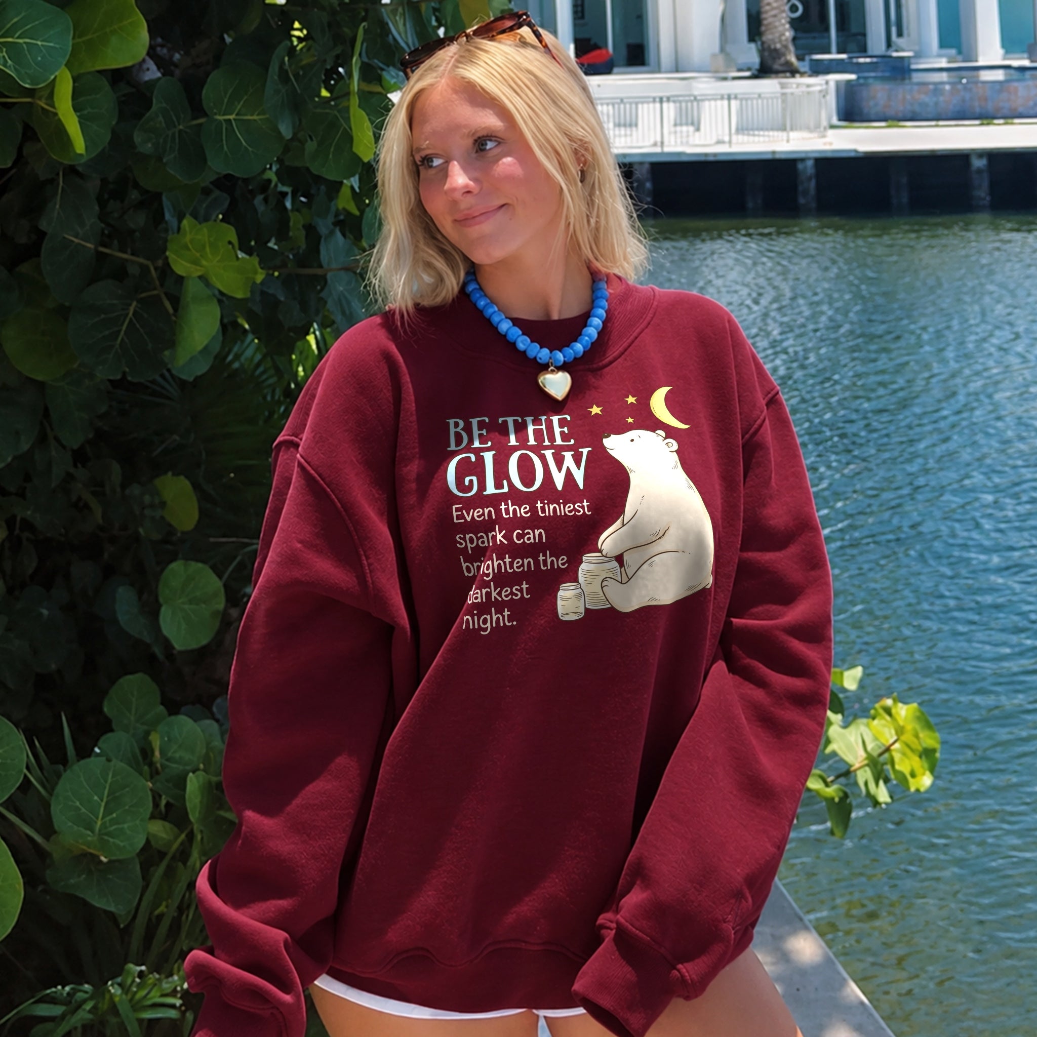 Be The Glow Sweater - Burgundy