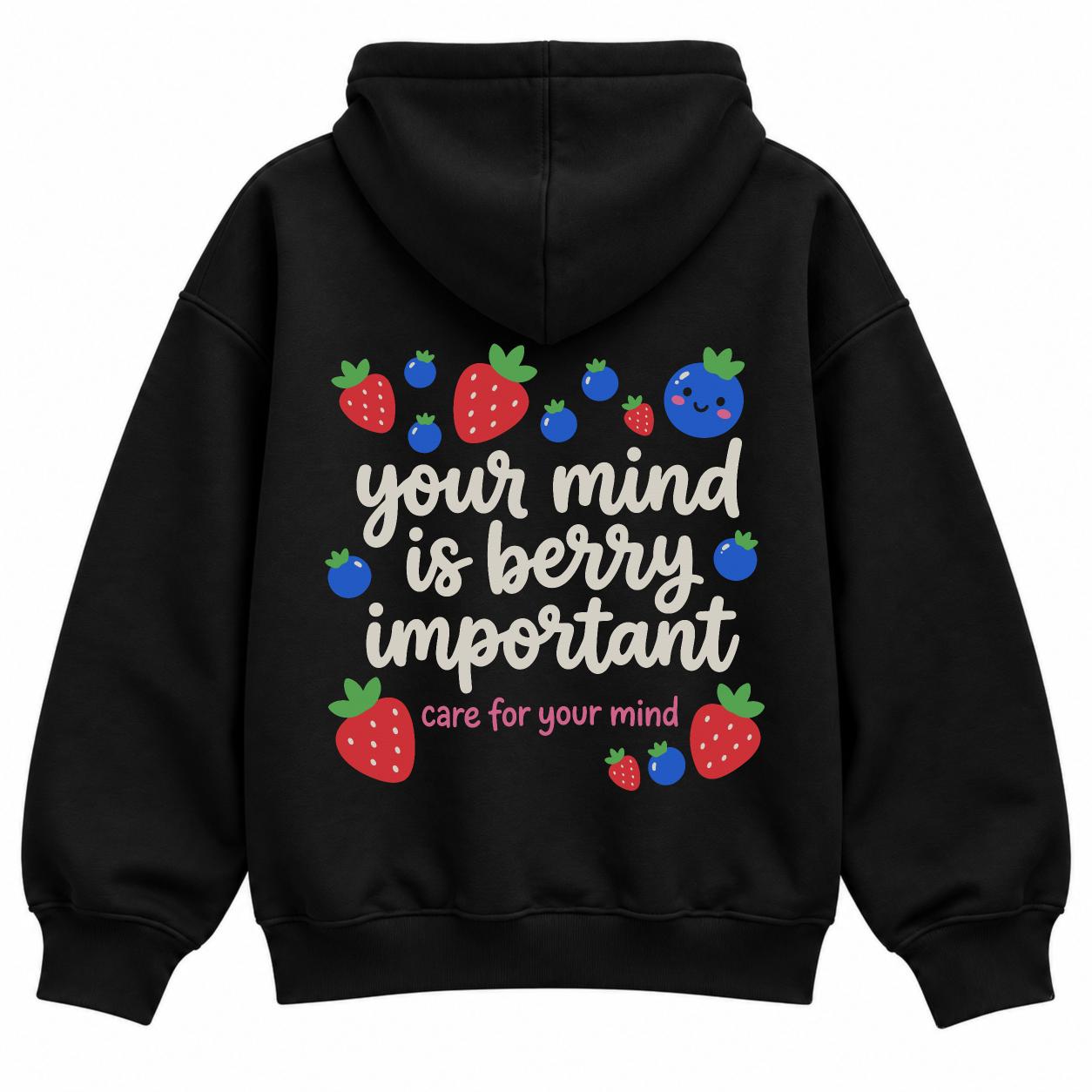 Berry Important Hoodie - Black