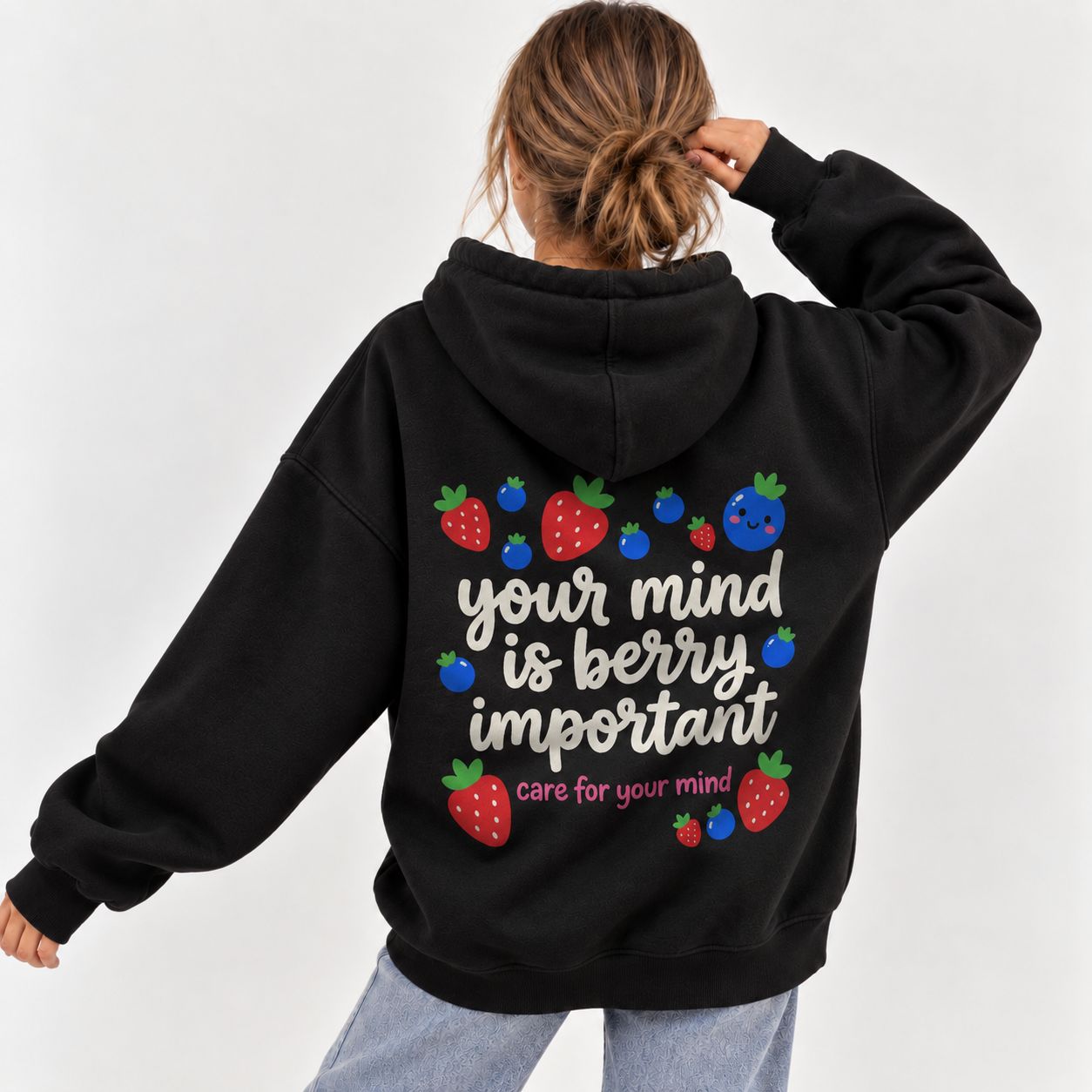 Berry Important Hoodie - Black
