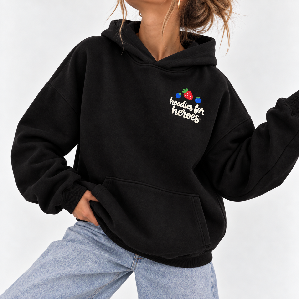 Berry Important Hoodie - Black