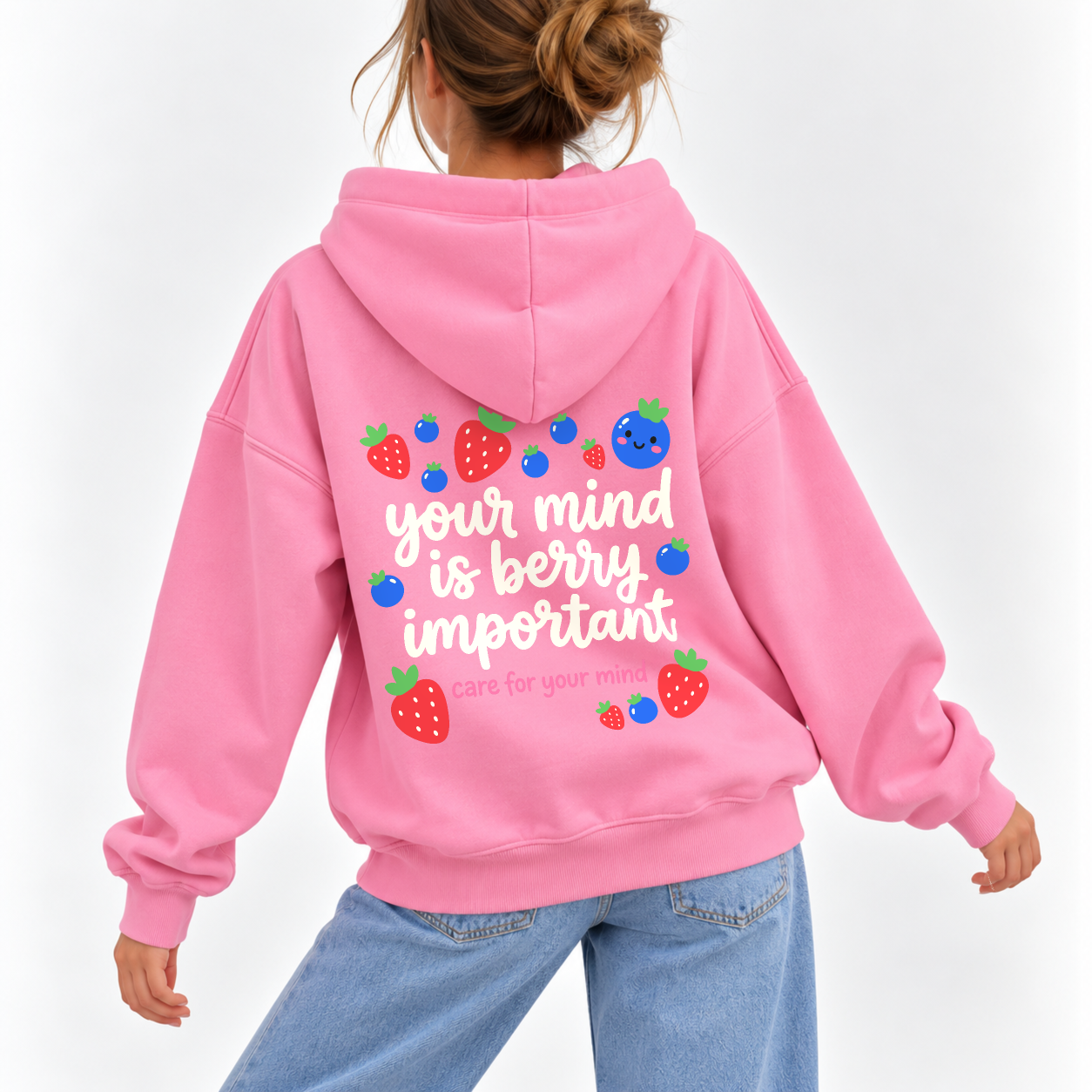 Berry Important Hoodie - Bubblegum