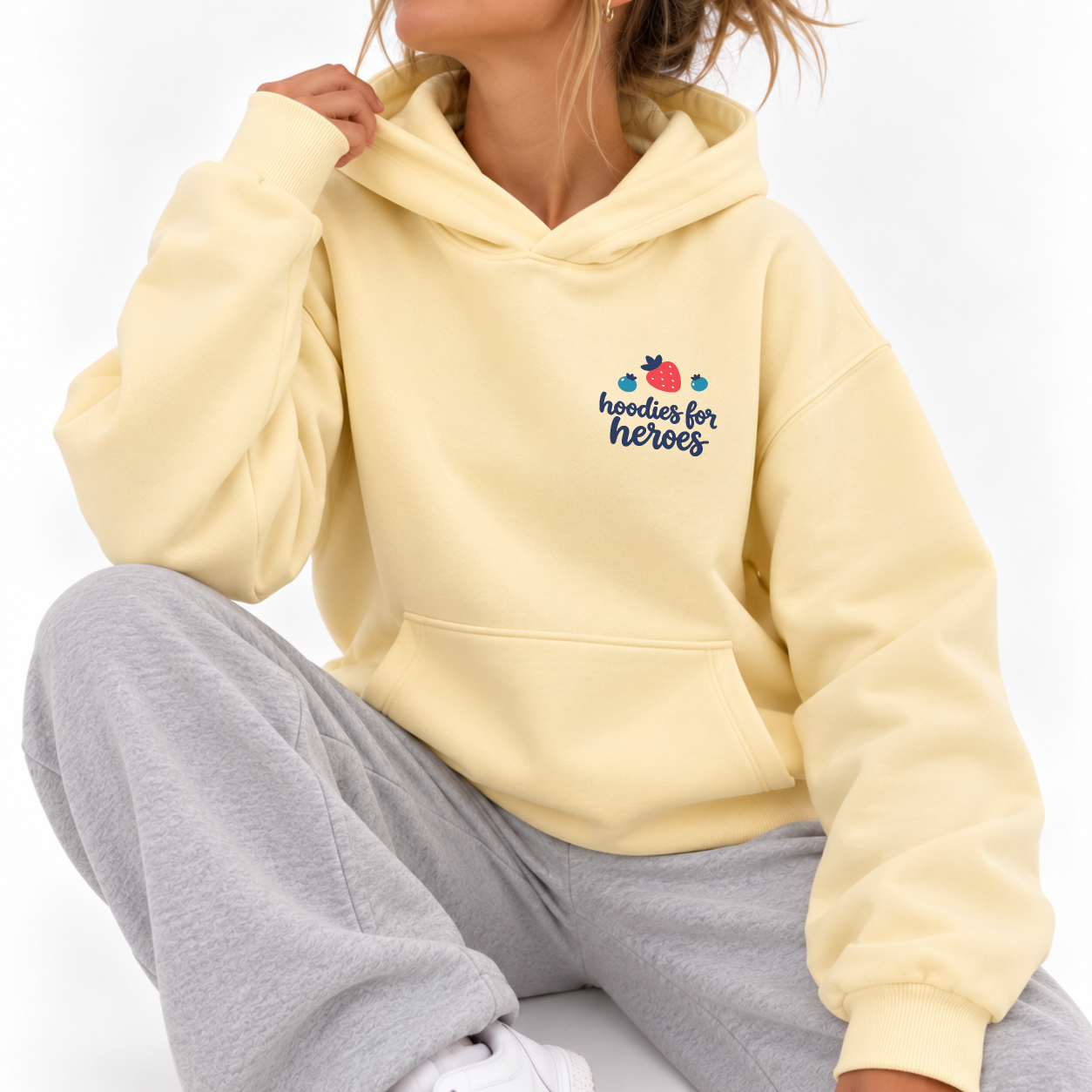 Berry Important Hoodie - Warm Sand