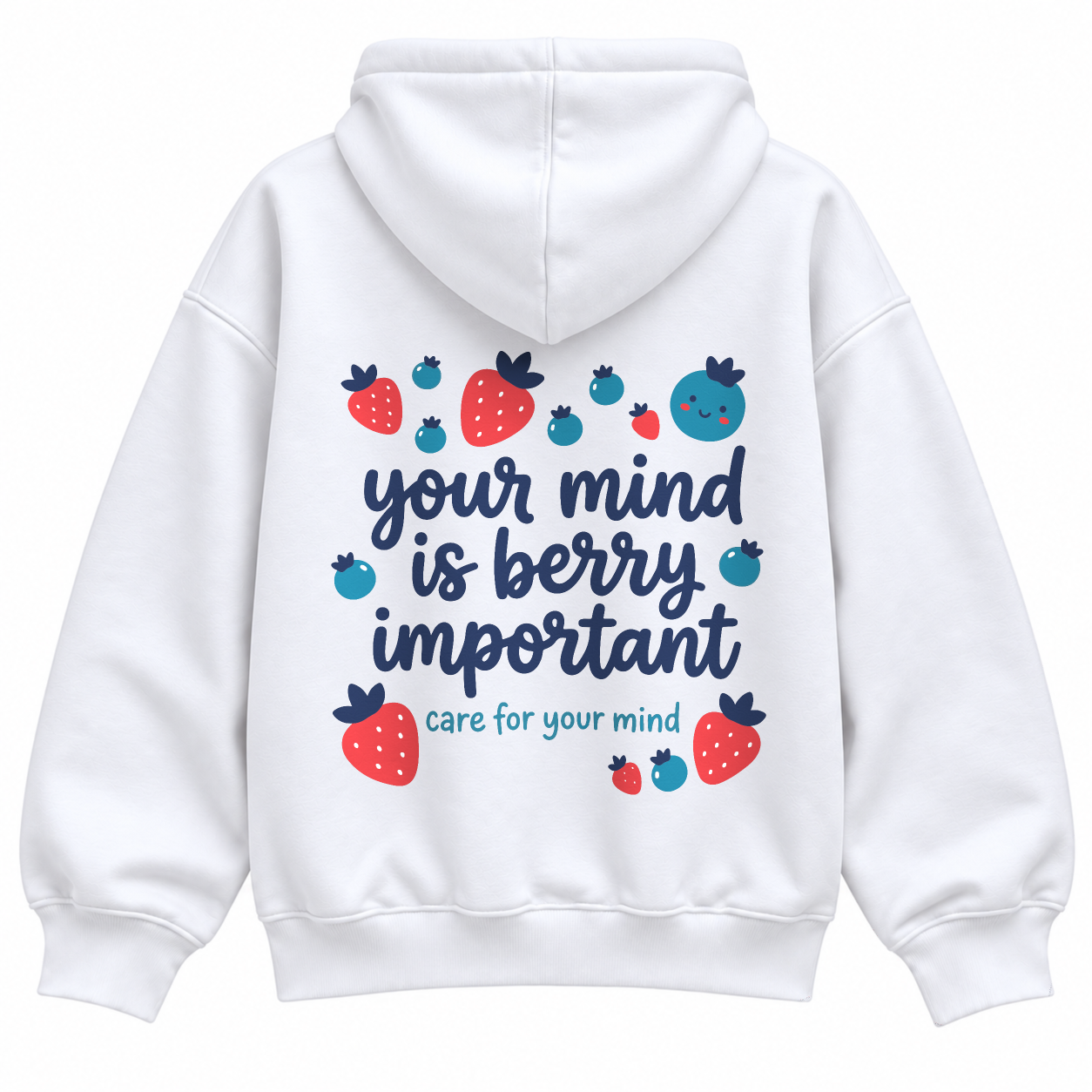 Berry Important Hoodie - White
