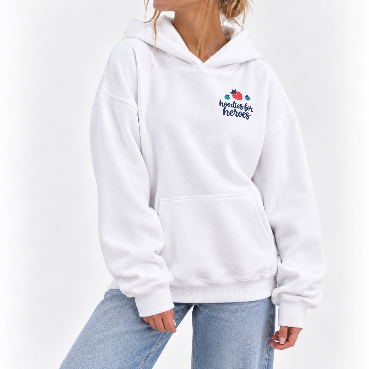 Berry Important Hoodie - White