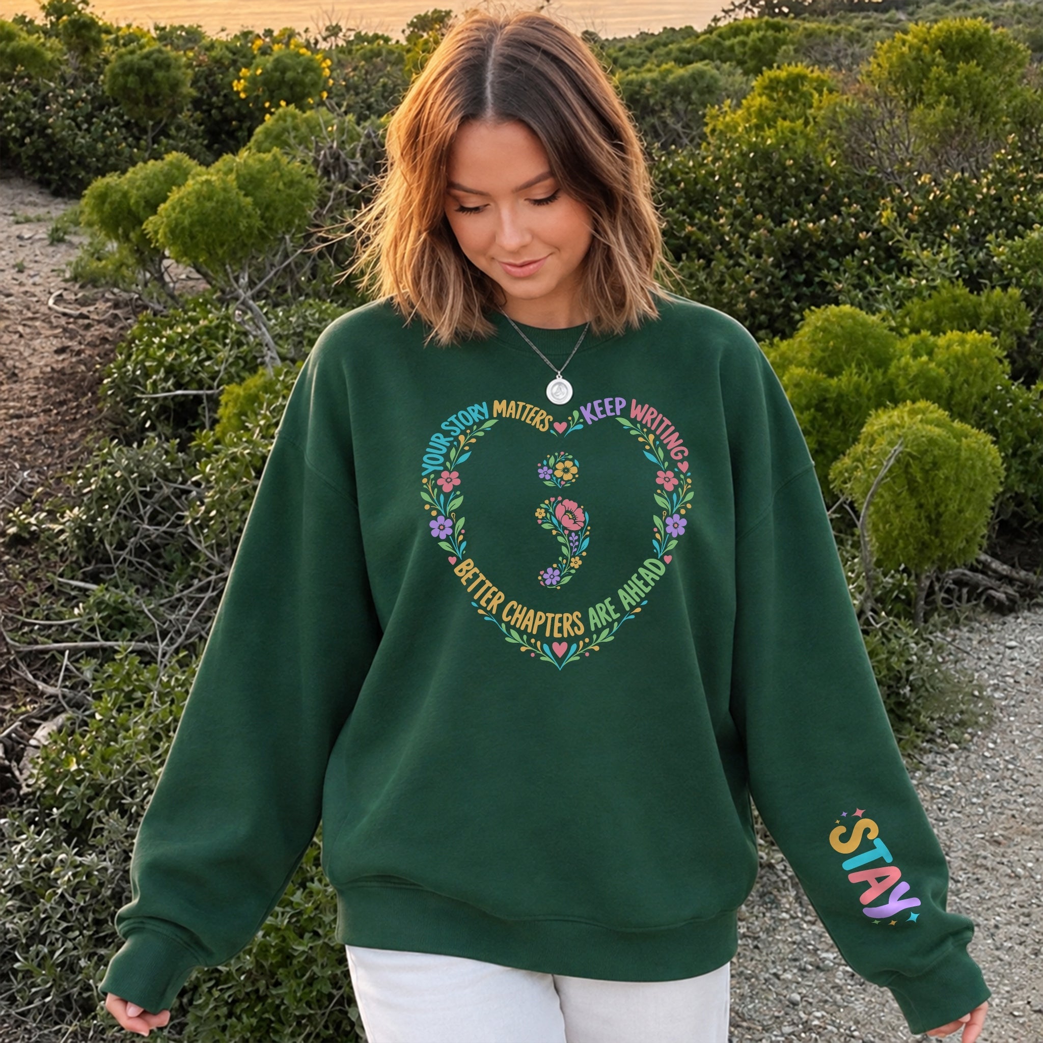 Better Chapters Sweater - Forest Green