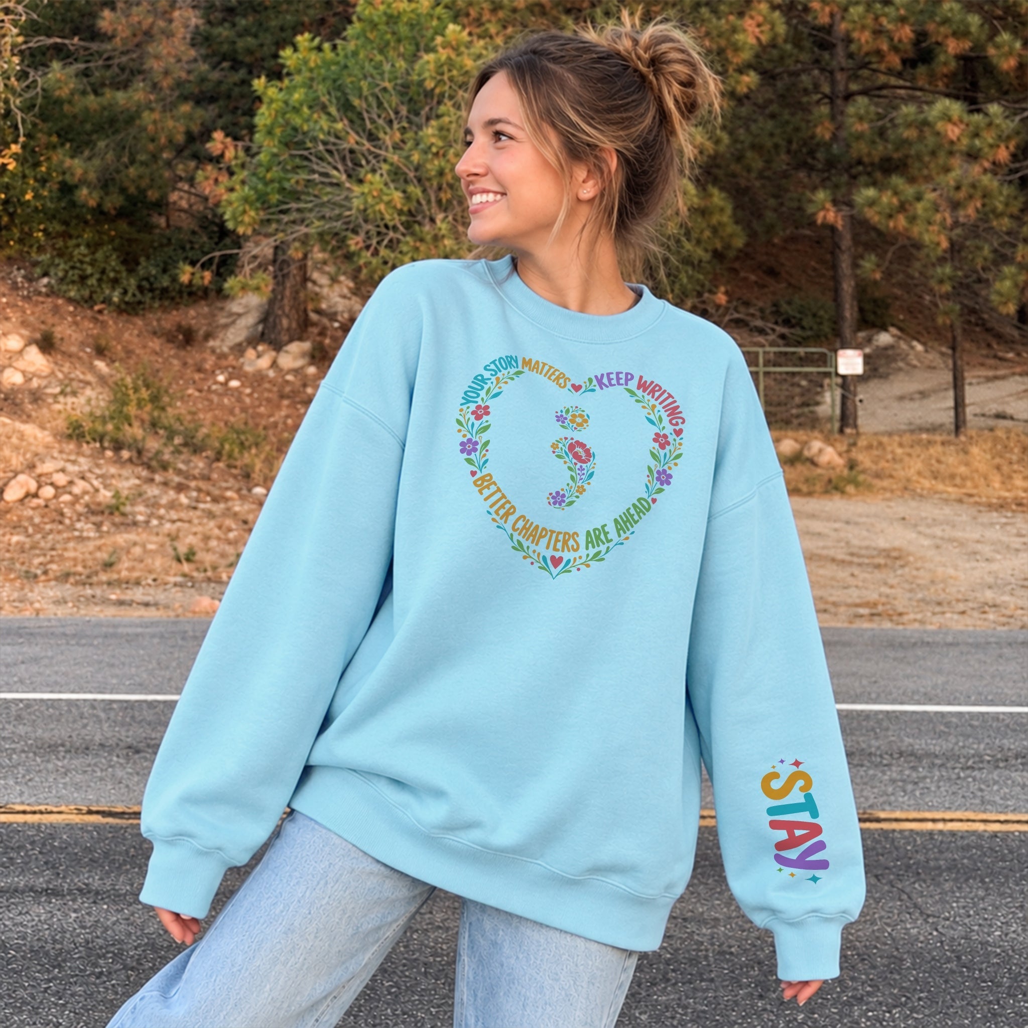Better Chapters Sweater - Sky Blue