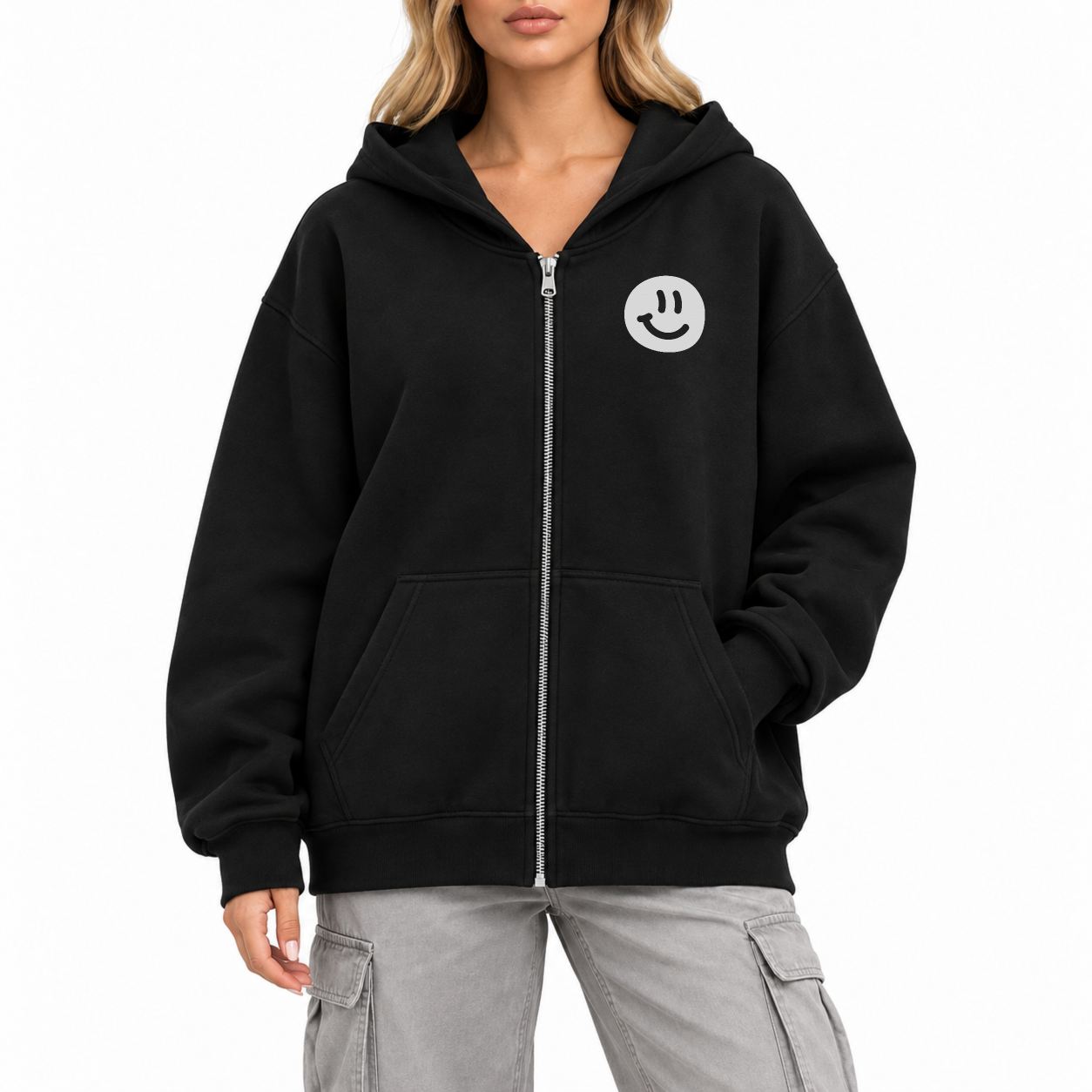 Change Someone's Day Zip Hoodie - Black