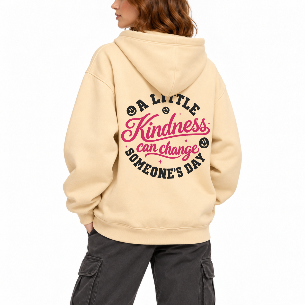 Change Someone's Day Zip Hoodie - Warm Sand