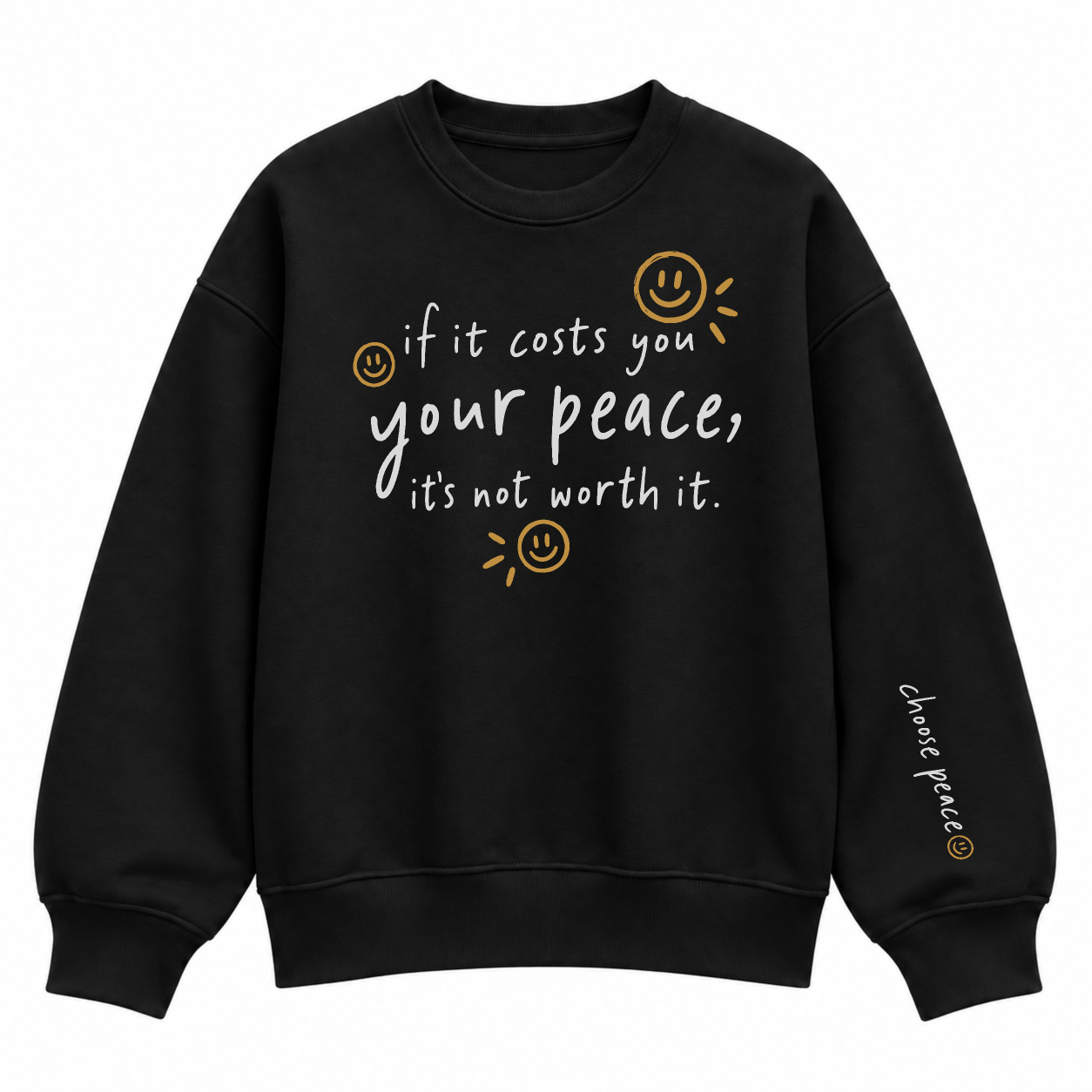 Choose Peace Sweater - Black