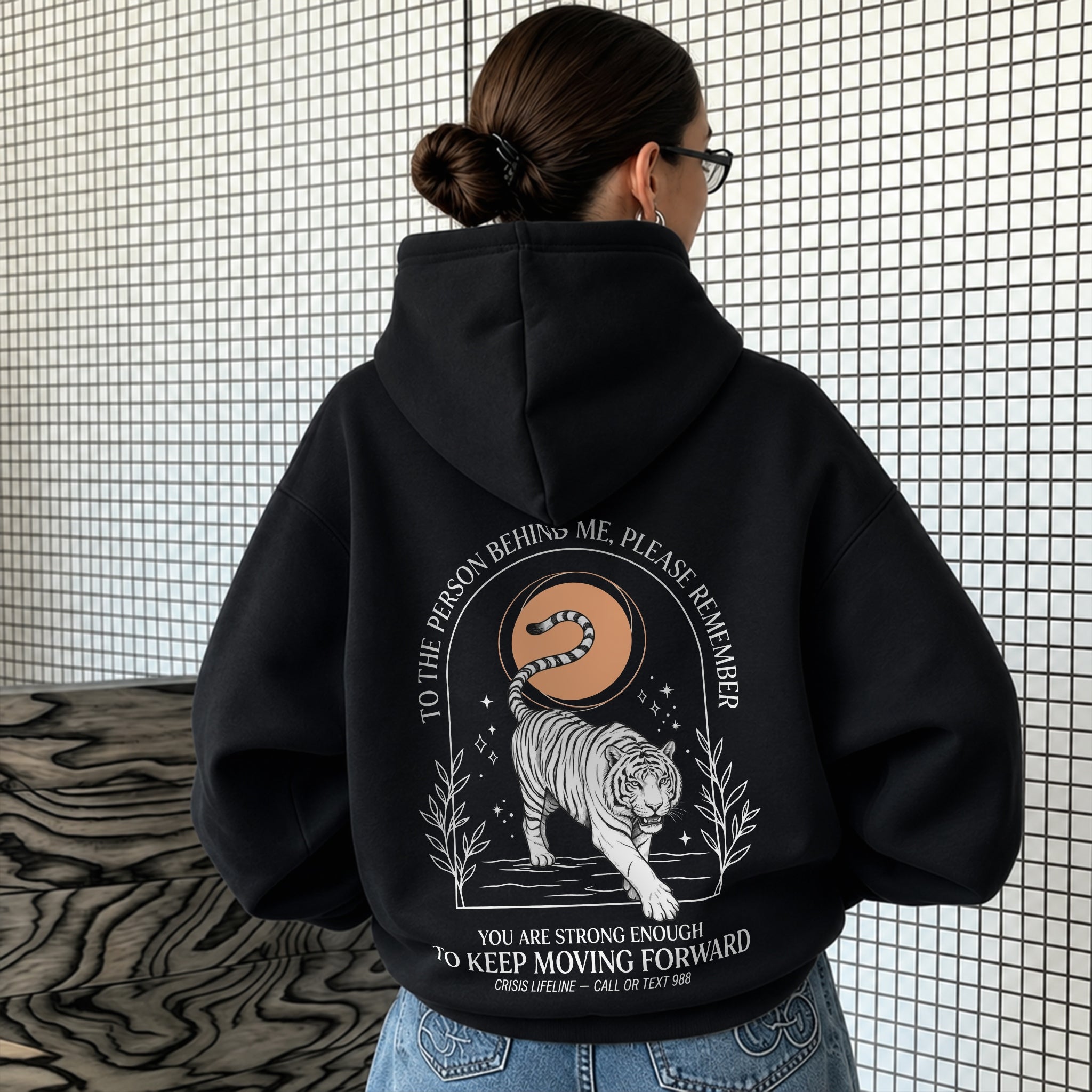 Dear Person Tiger Hoodie - Black