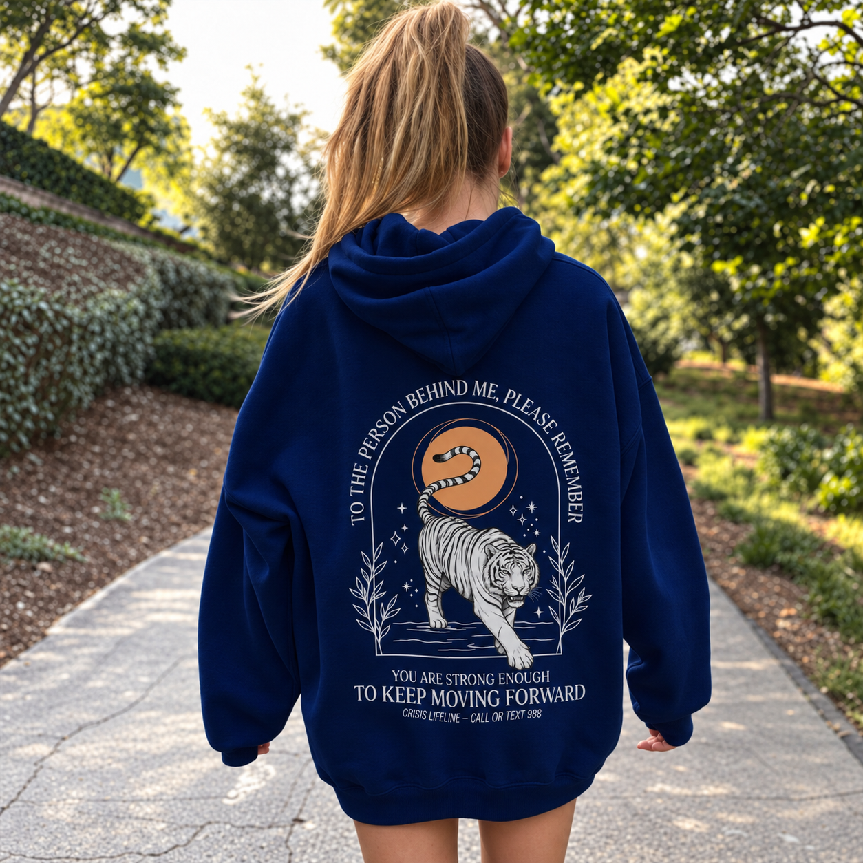 Dear Person Tiger Hoodie - Navy