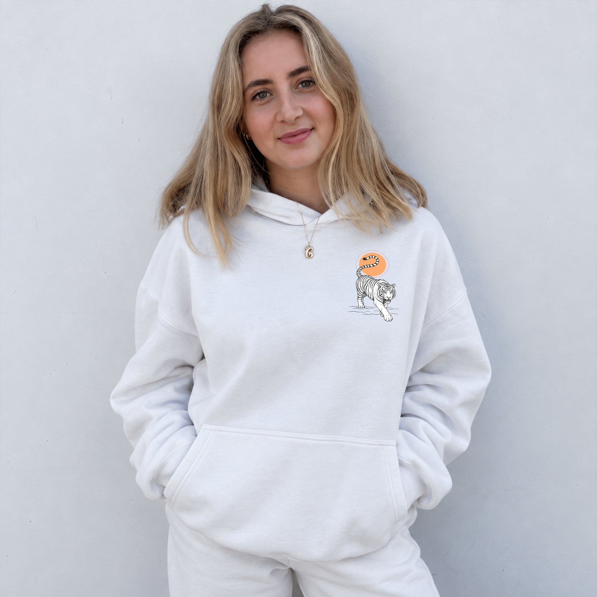 Dear Person Tiger Hoodie - White