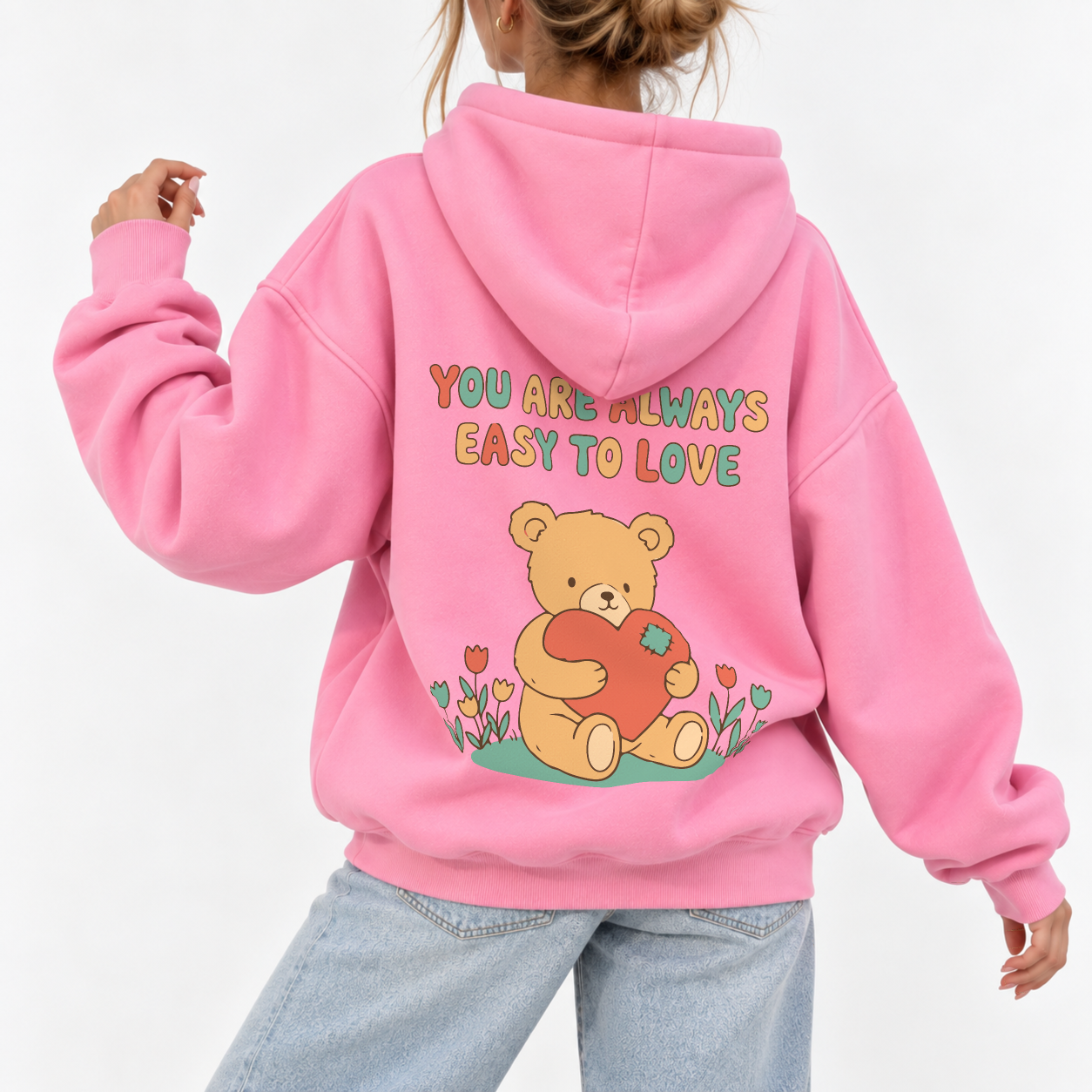 Easy To Love Hoodie - Bubblegum
