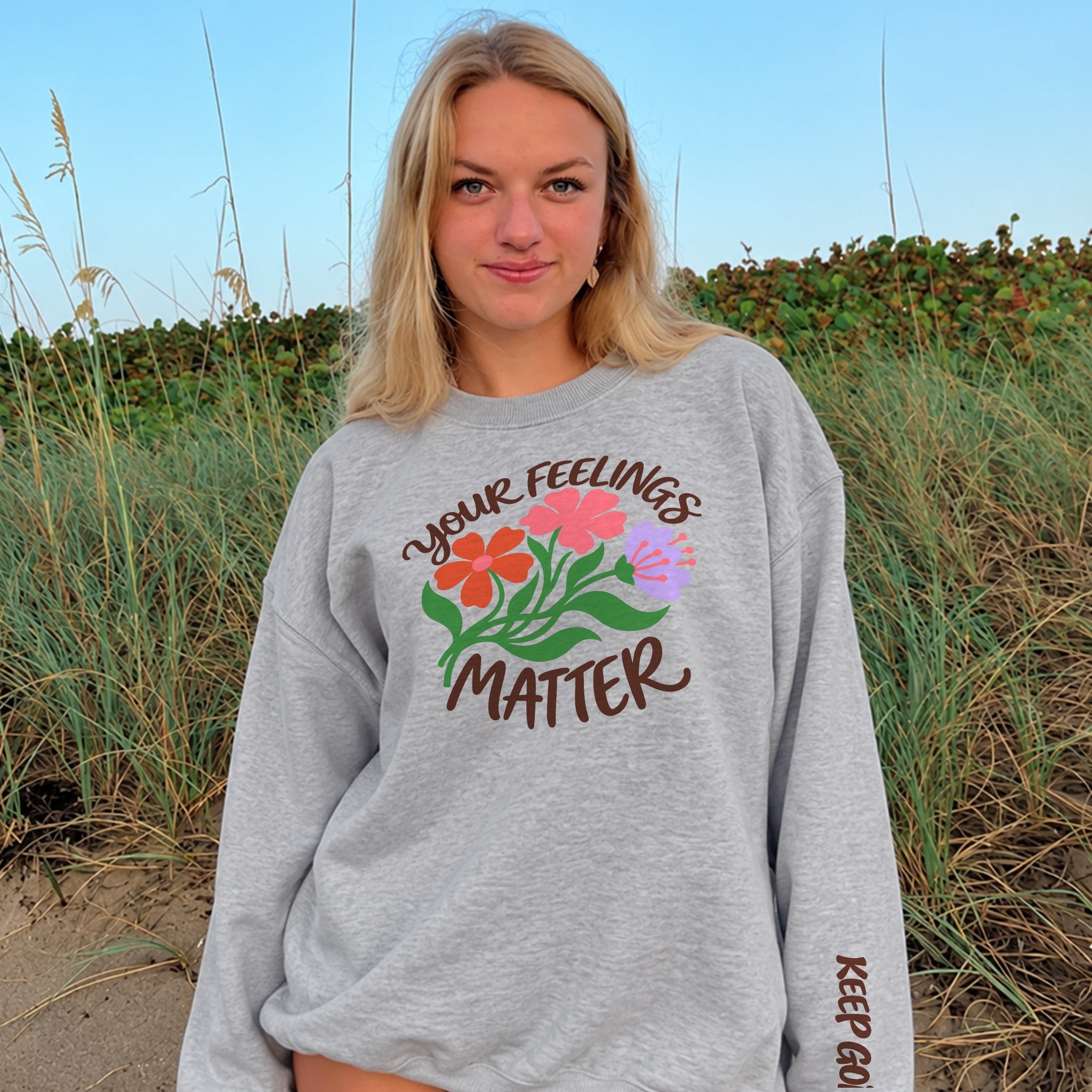 Feelings Matter Sweater - Gray
