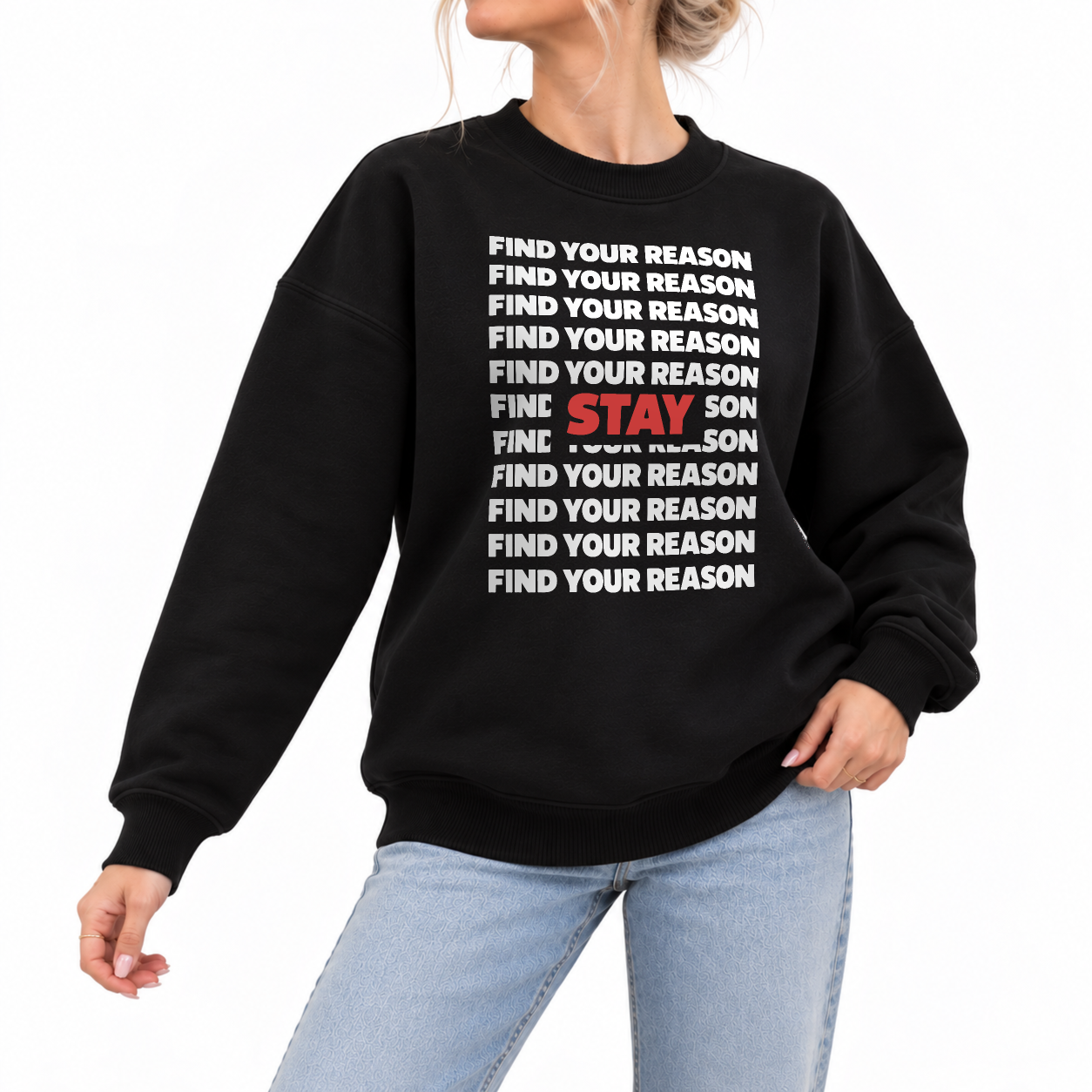 Find Your Reason Sweater - Black