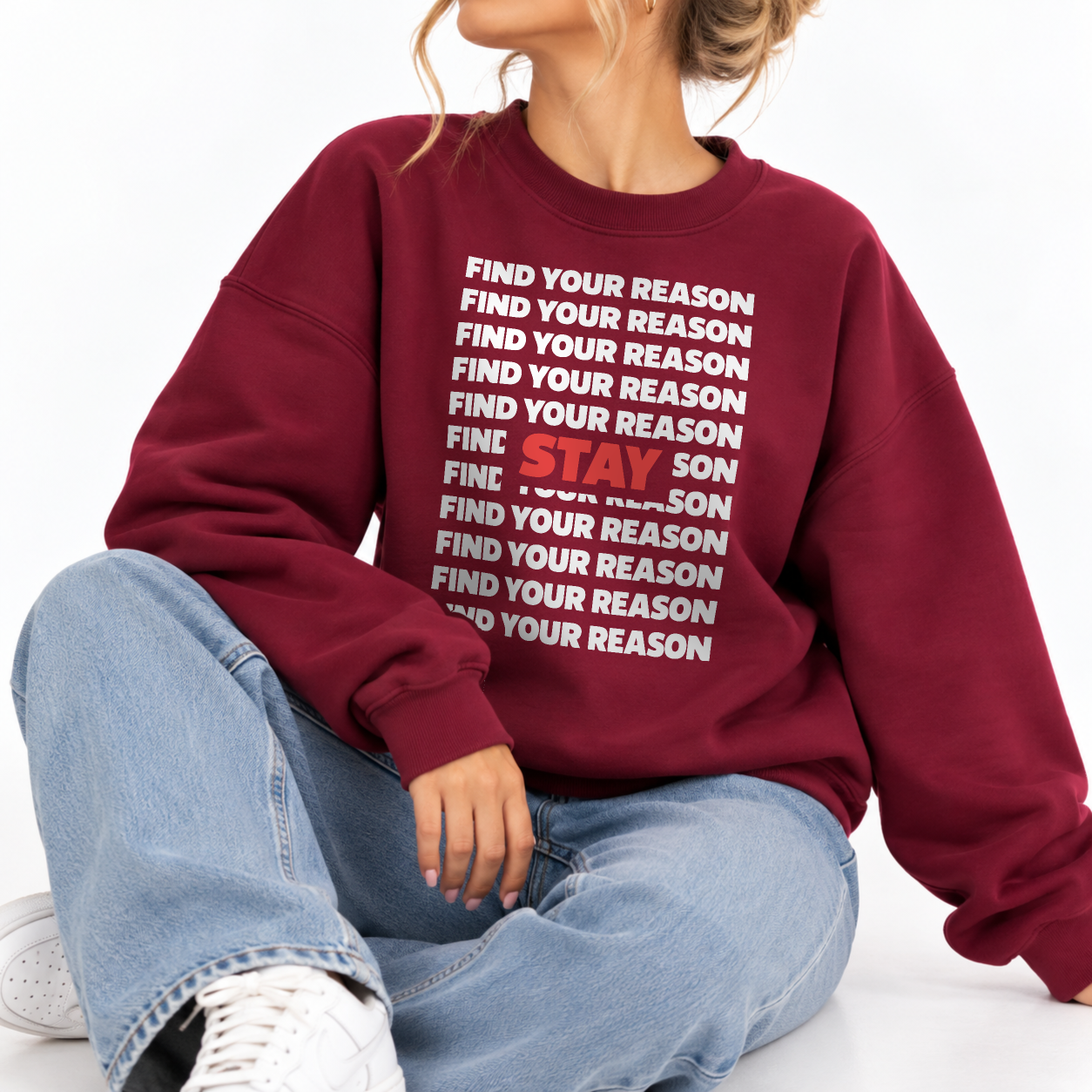Find Your Reason Sweater - Burgundy