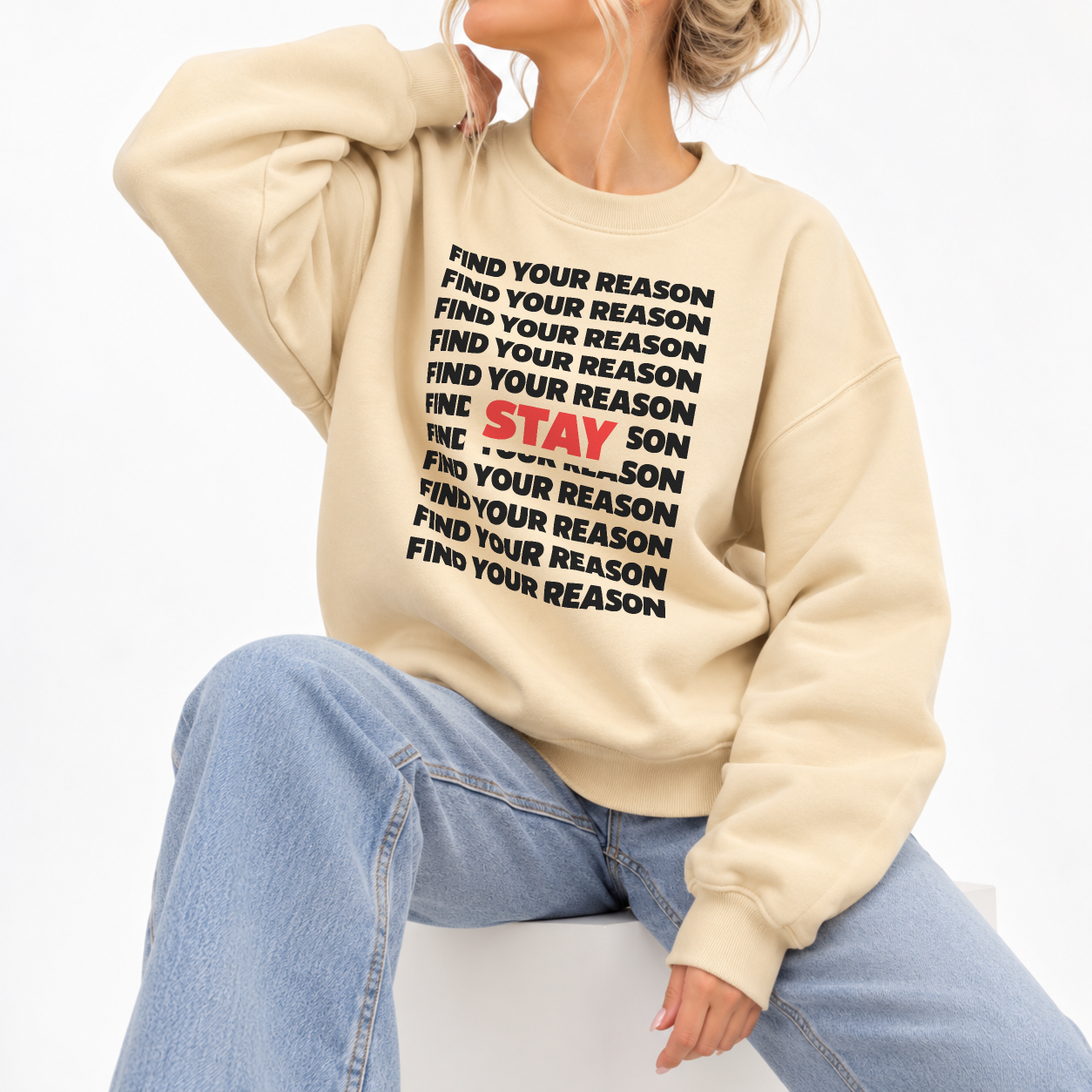 Find Your Reason Sweater - Warm Sand