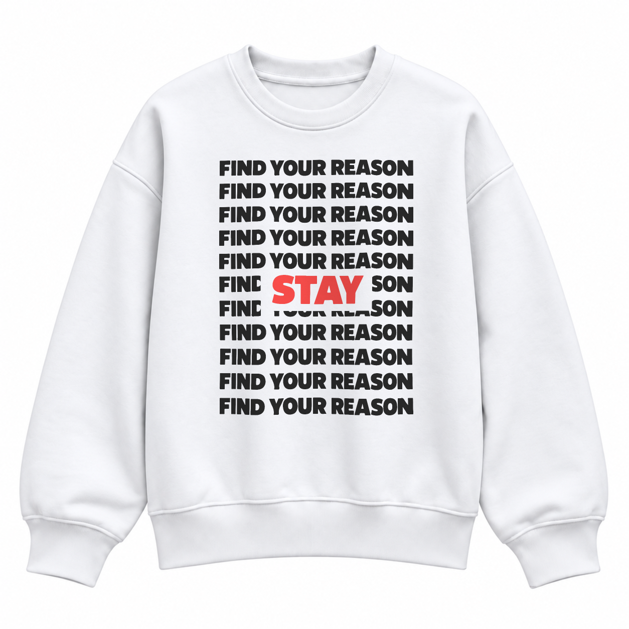 Find Your Reason Sweater - White