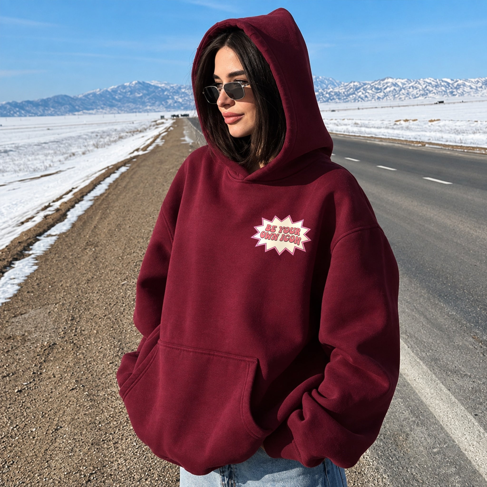 Good Energy Only Hoodie - Burgundy