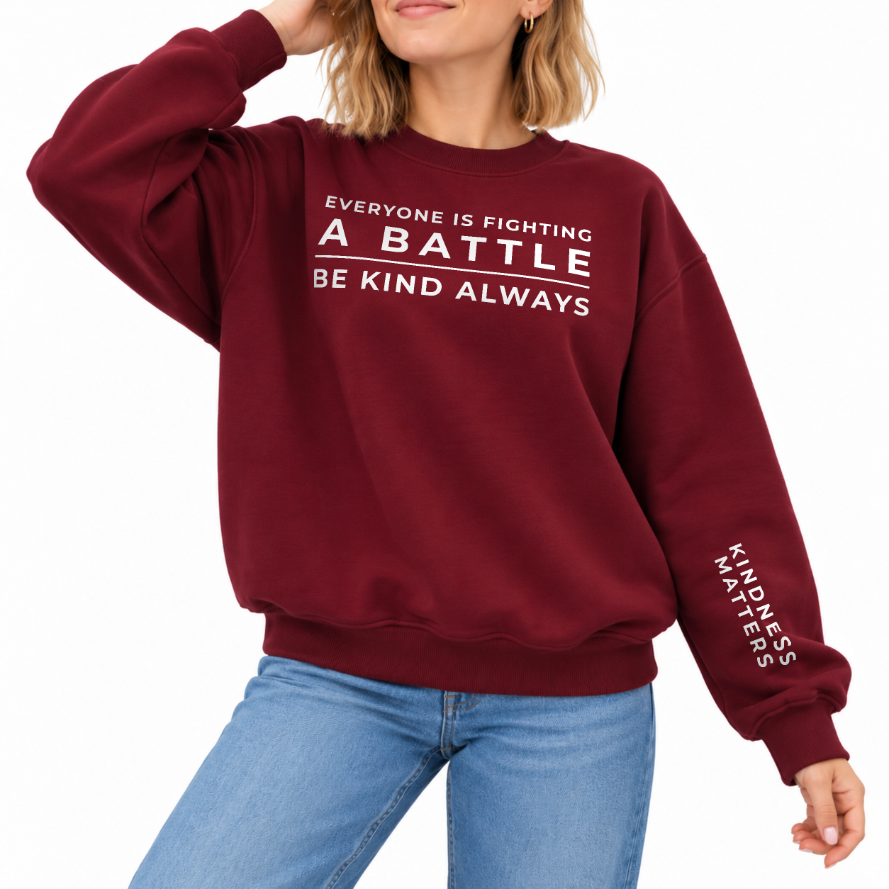 Hidden Battles Sweater - Burgundy