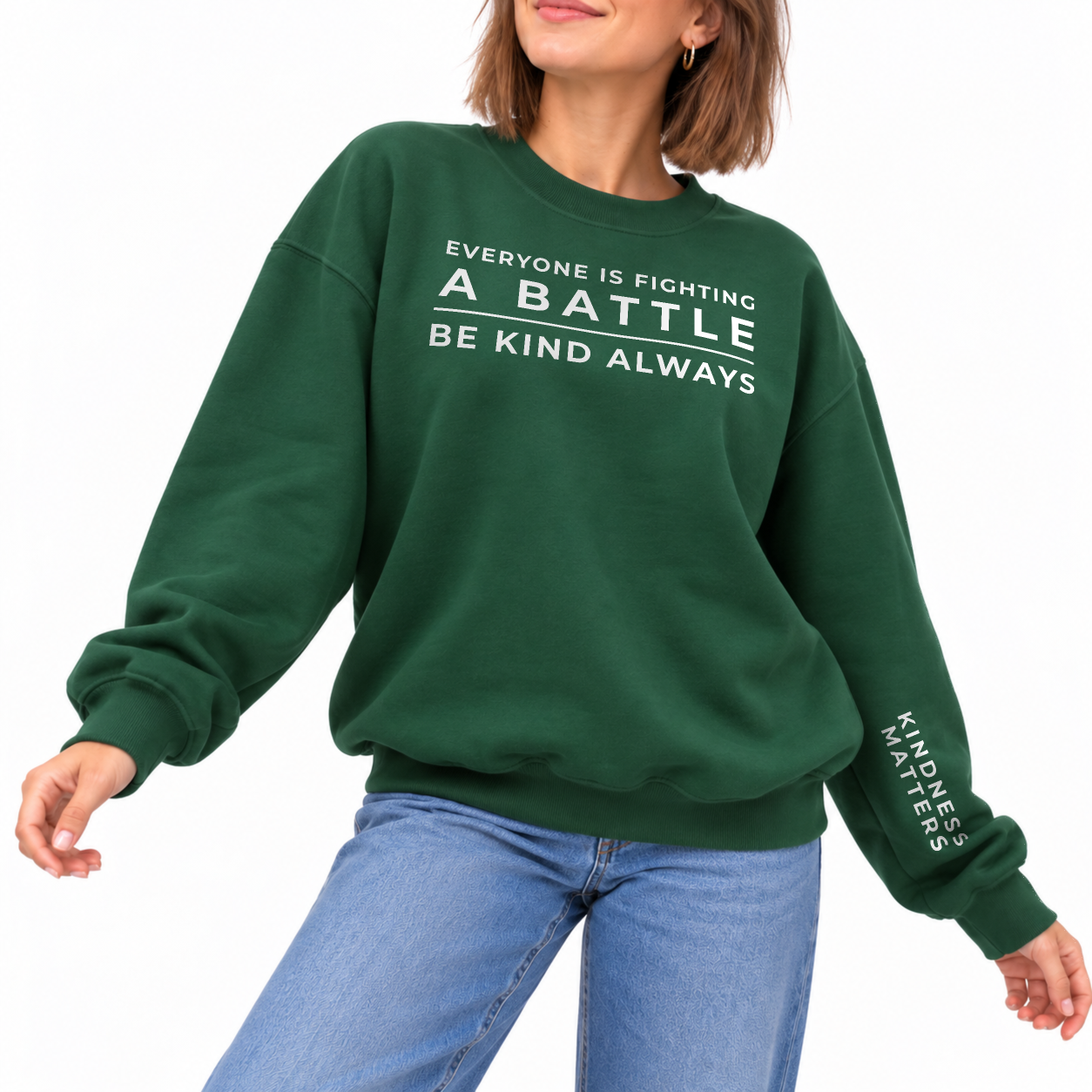 Hidden Battles Sweater - Forest Green