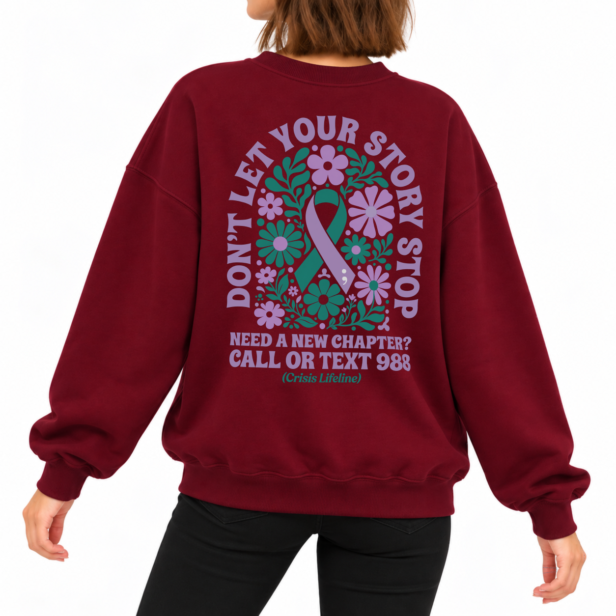 Keep Writing Sweater - Burgundy