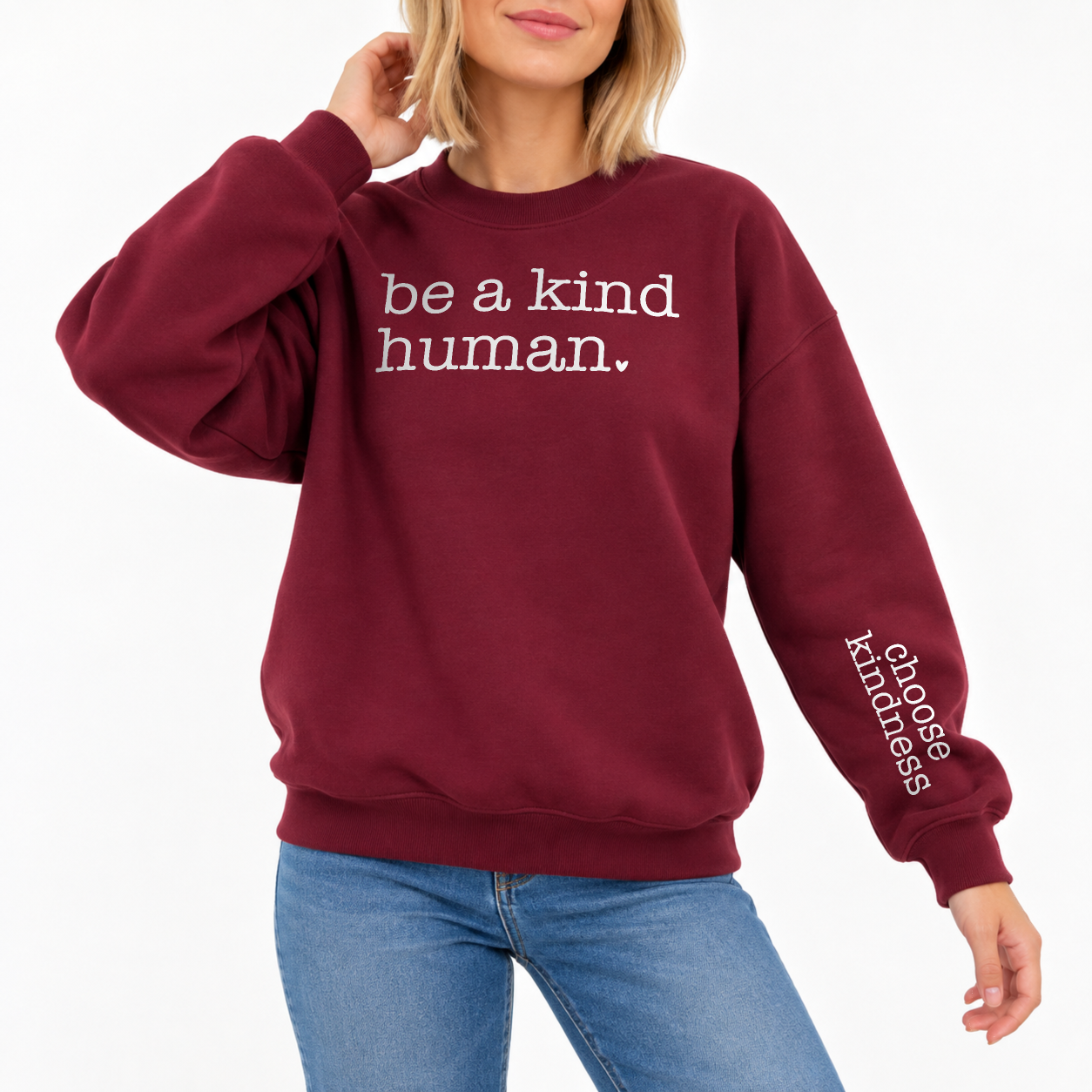 Kind Human Sweater - Burgundy