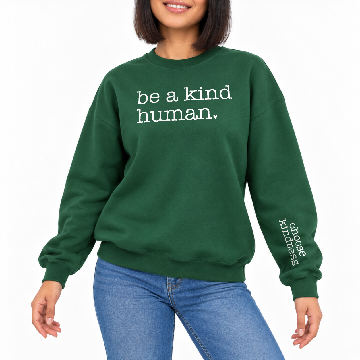 Kind Human Sweater - Forest Green