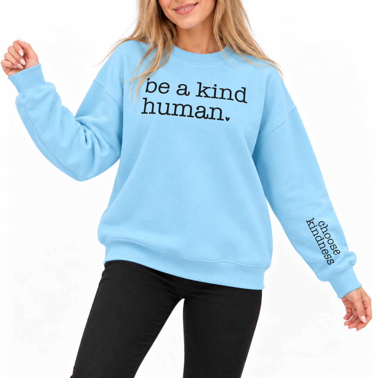Kind Human Sweater - Sky Blue