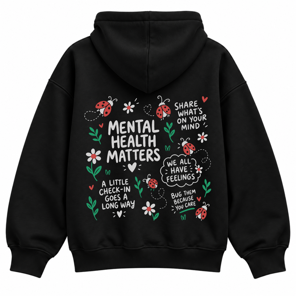 Ladybug Check-In Hoodie - Black