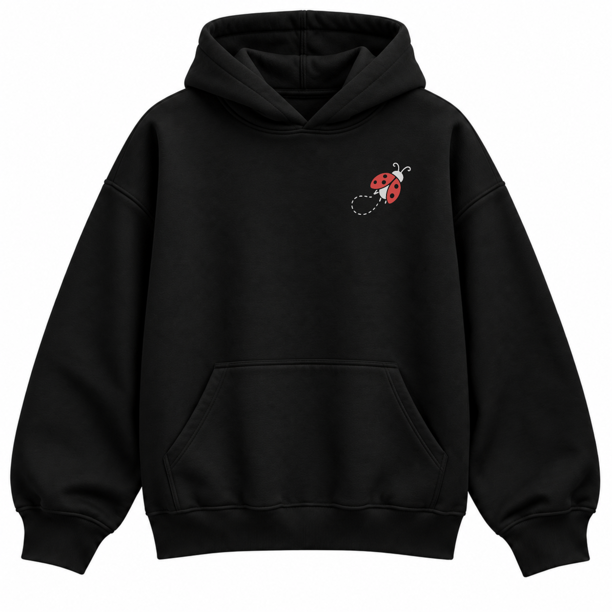 Ladybug Check-In Hoodie - Black