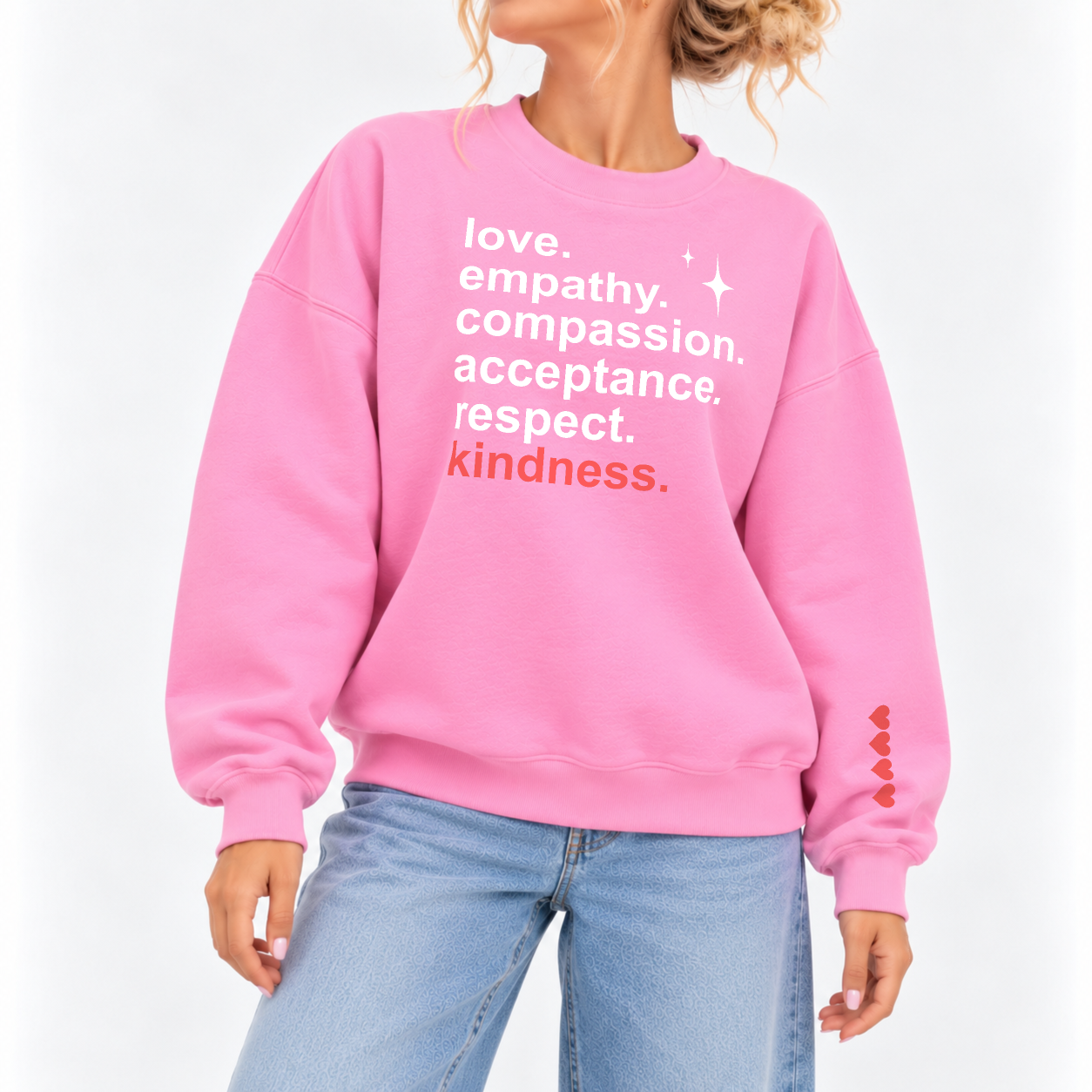 Lead With Love Sweater - Bubblegum