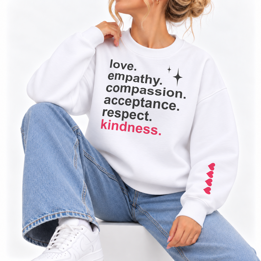 Lead With Love Sweater - White