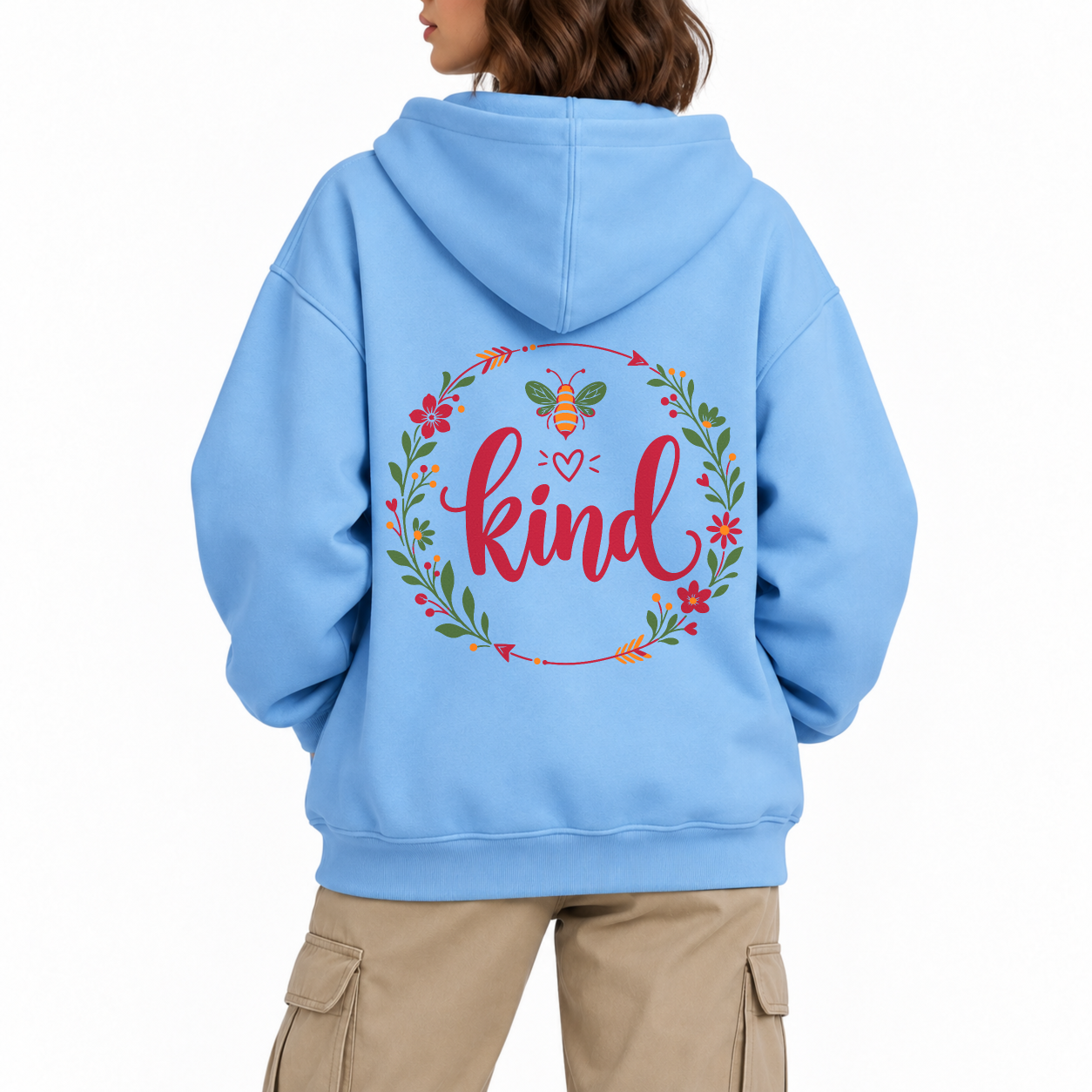 Little Bee Zip Hoodie - Sky Blue