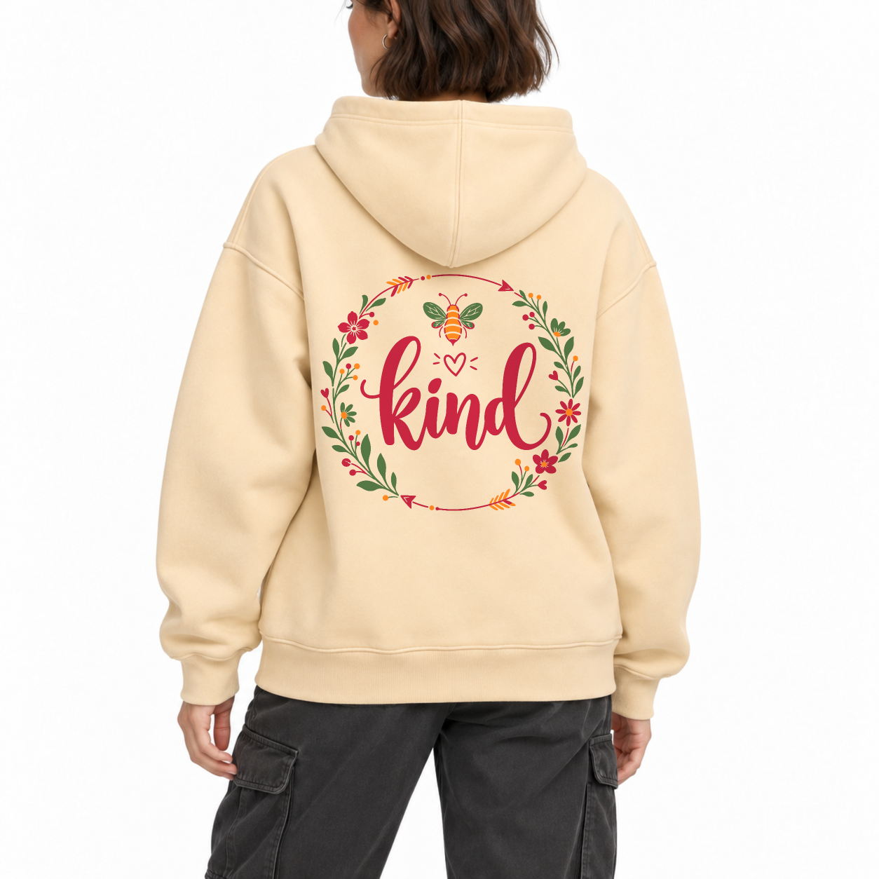 Little Bee Zip Hoodie - Warm Sand