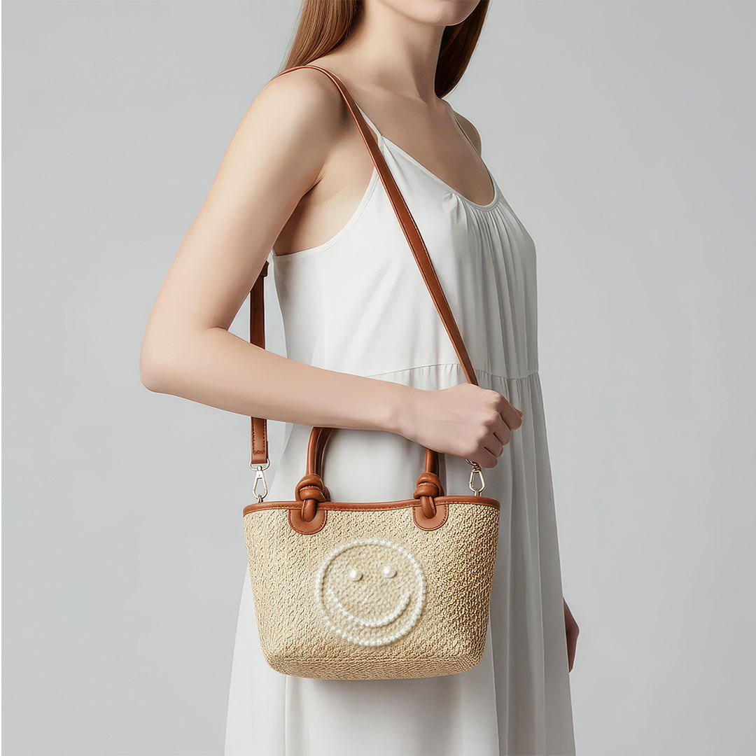Straw Smile Bag