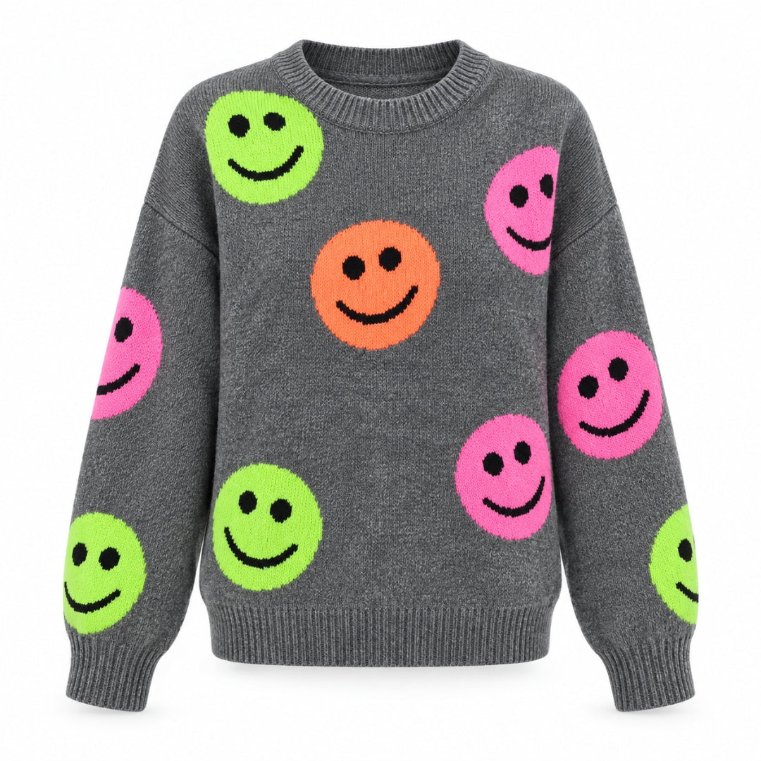 Neon Smiles Sweater - front