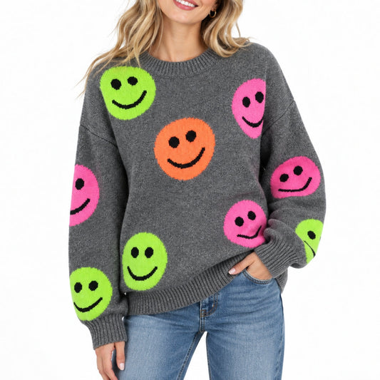 Neon Smiles Sweater - model