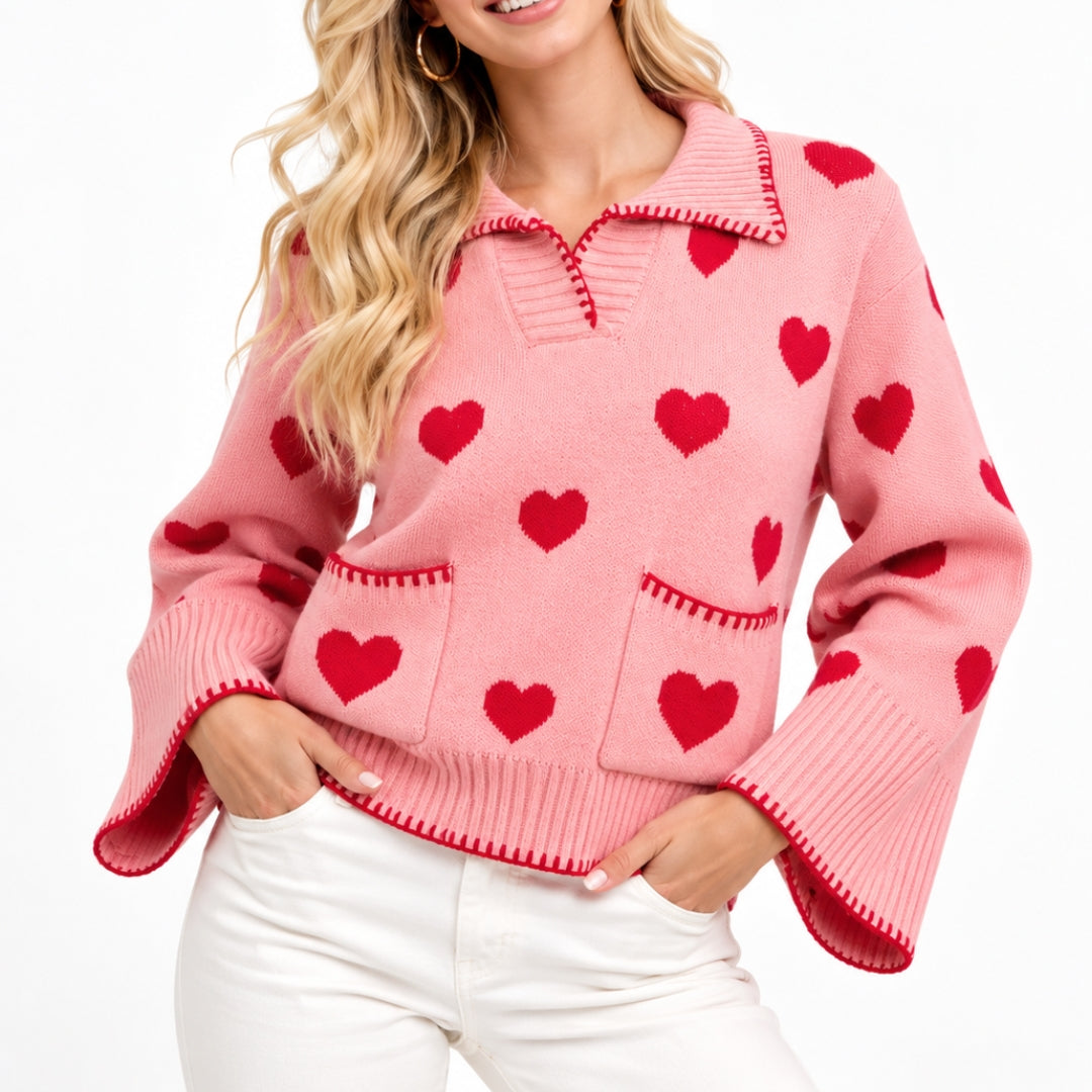 Open Heart Sweater - model