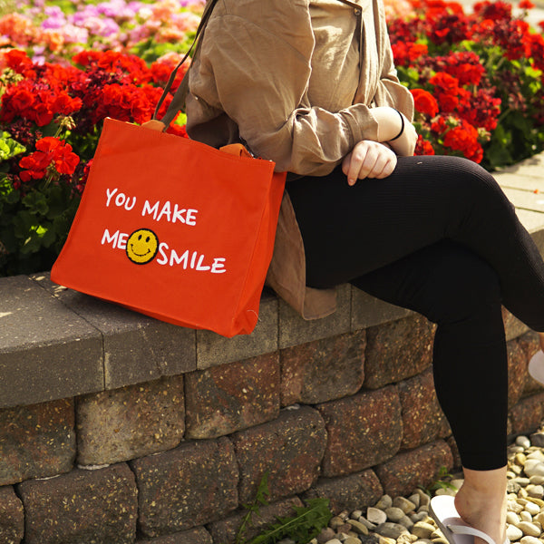 Mental health tote bag, you make me smile the tote bag, made me smile beach bag