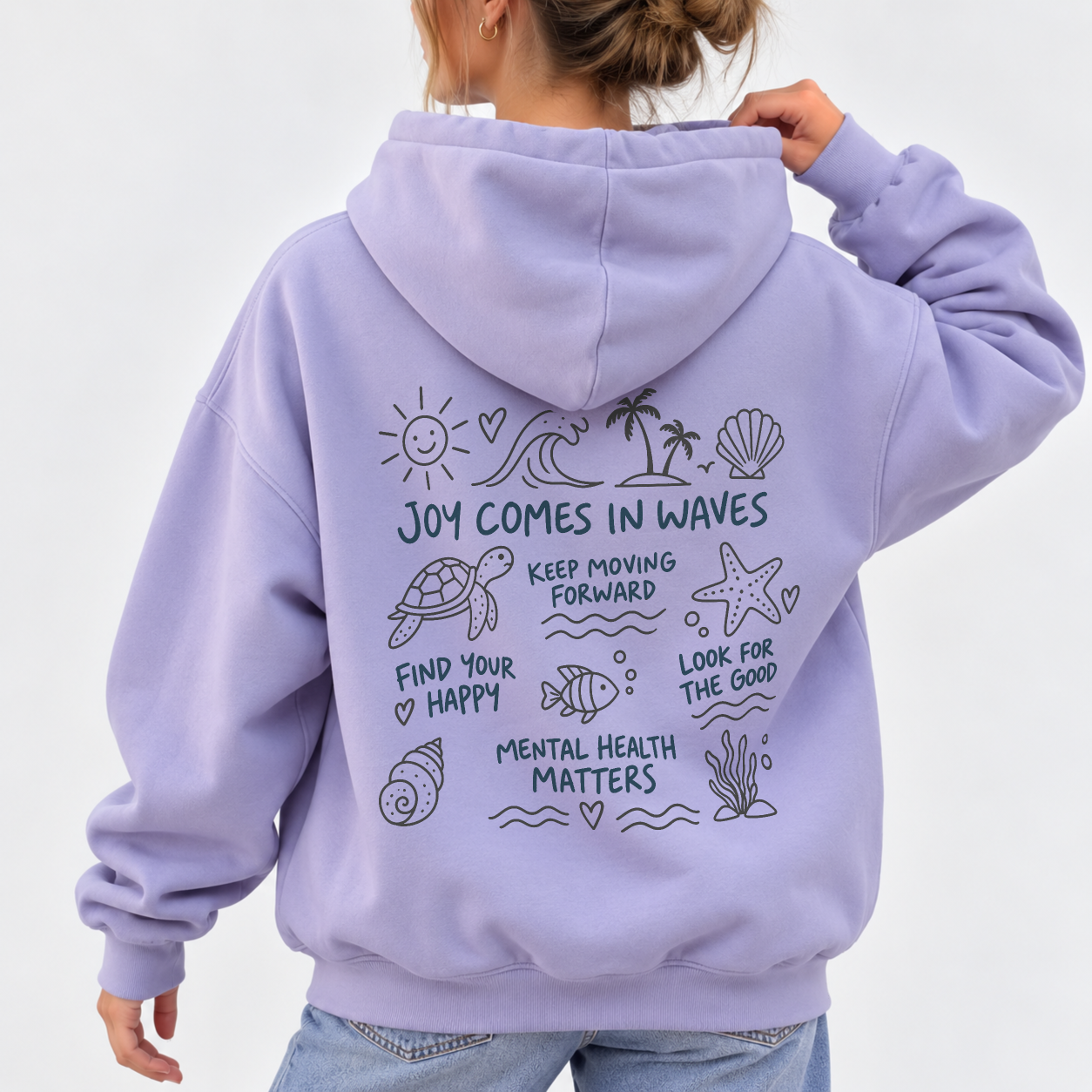 Ride The Wave Hoodie - Lilac
