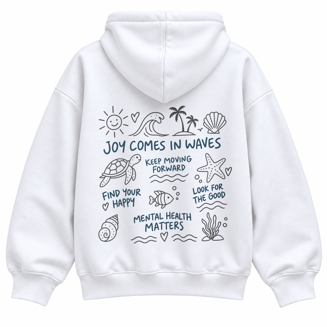 Ride The Wave Hoodie - White