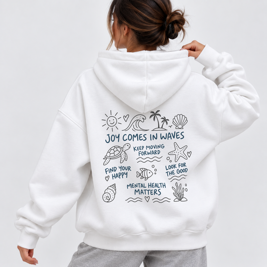 Ride The Wave Hoodie - White