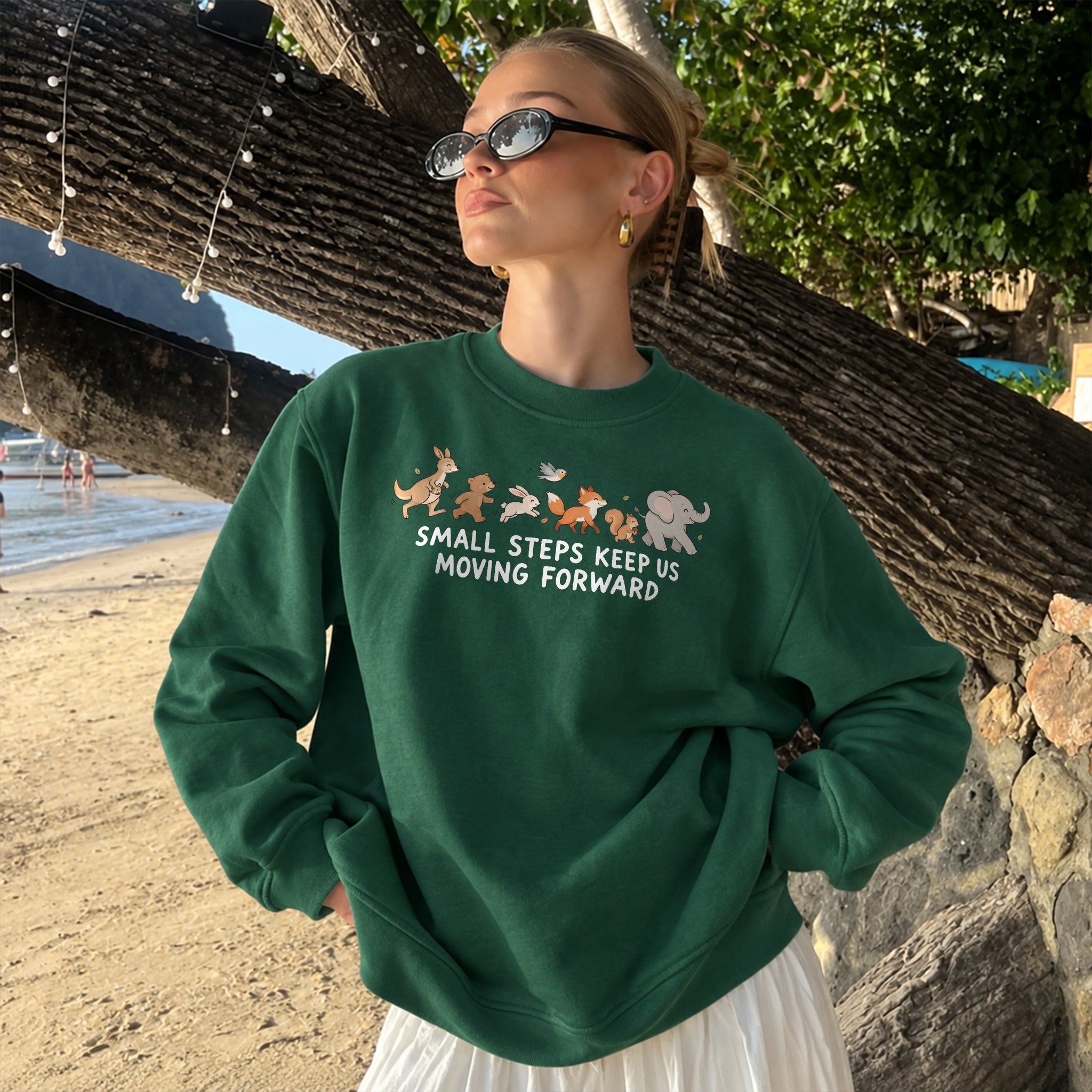 Small Steps Sweater - Forest Green