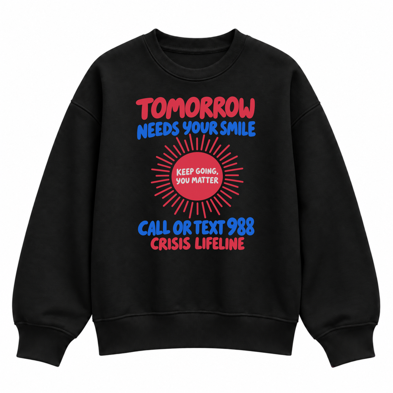 Smile Tomorrow Sweater - Black